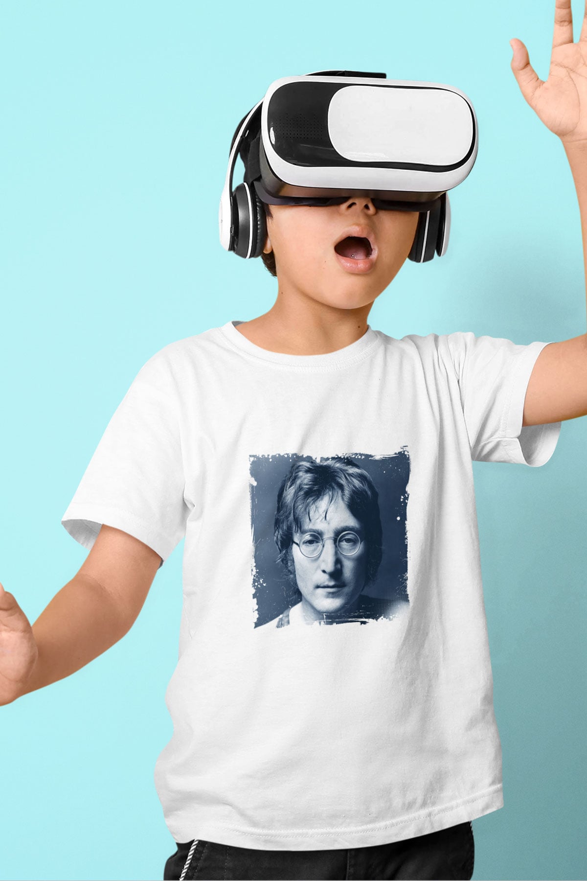 John Lennon Unisex Baskılı Beyaz Çocuk Tişört