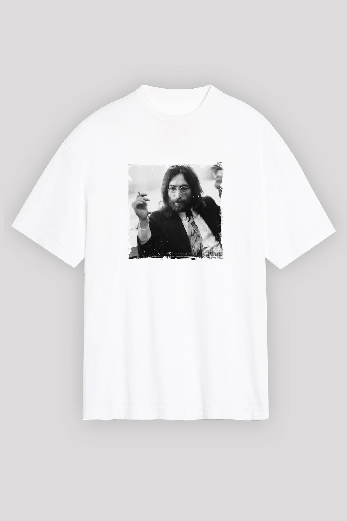 John Lennon Unisex Baskılı Beyaz Tişört