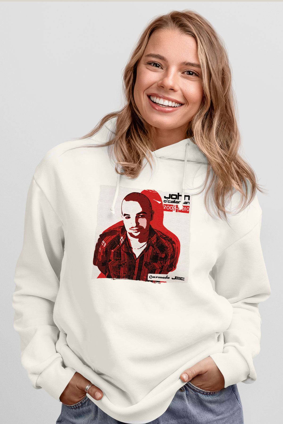 John O'callaghan Beyaz Unisex Kapüşonlu Sweatshirt