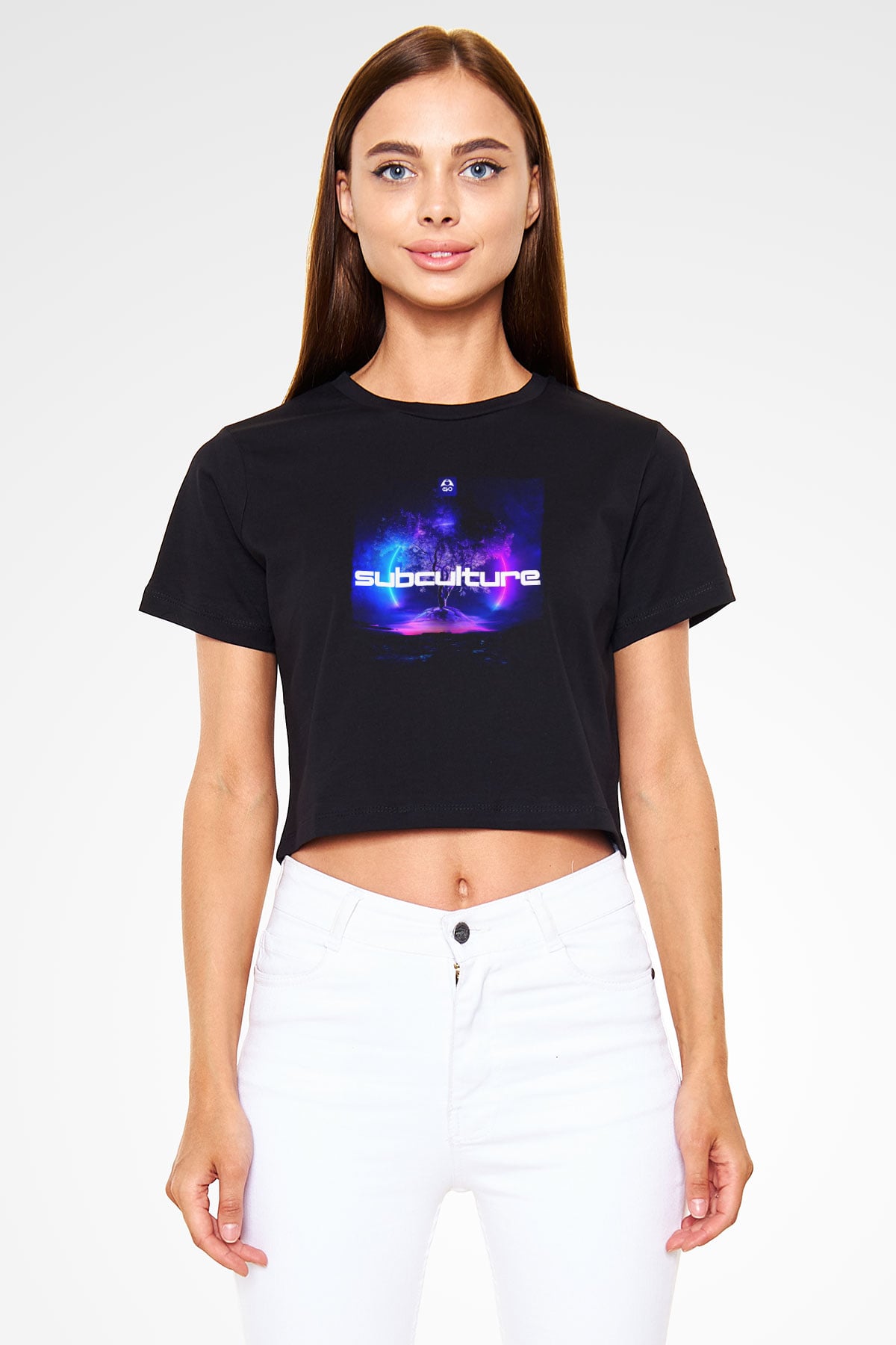 John O'callaghan Siyah  Crop Top Tişört
