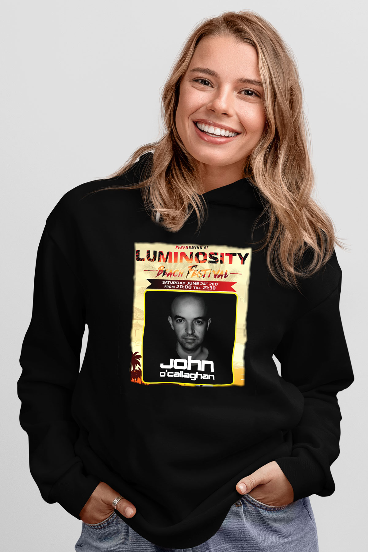 John O'callaghan Siyah Unisex Kapüşonlu Sweatshirt