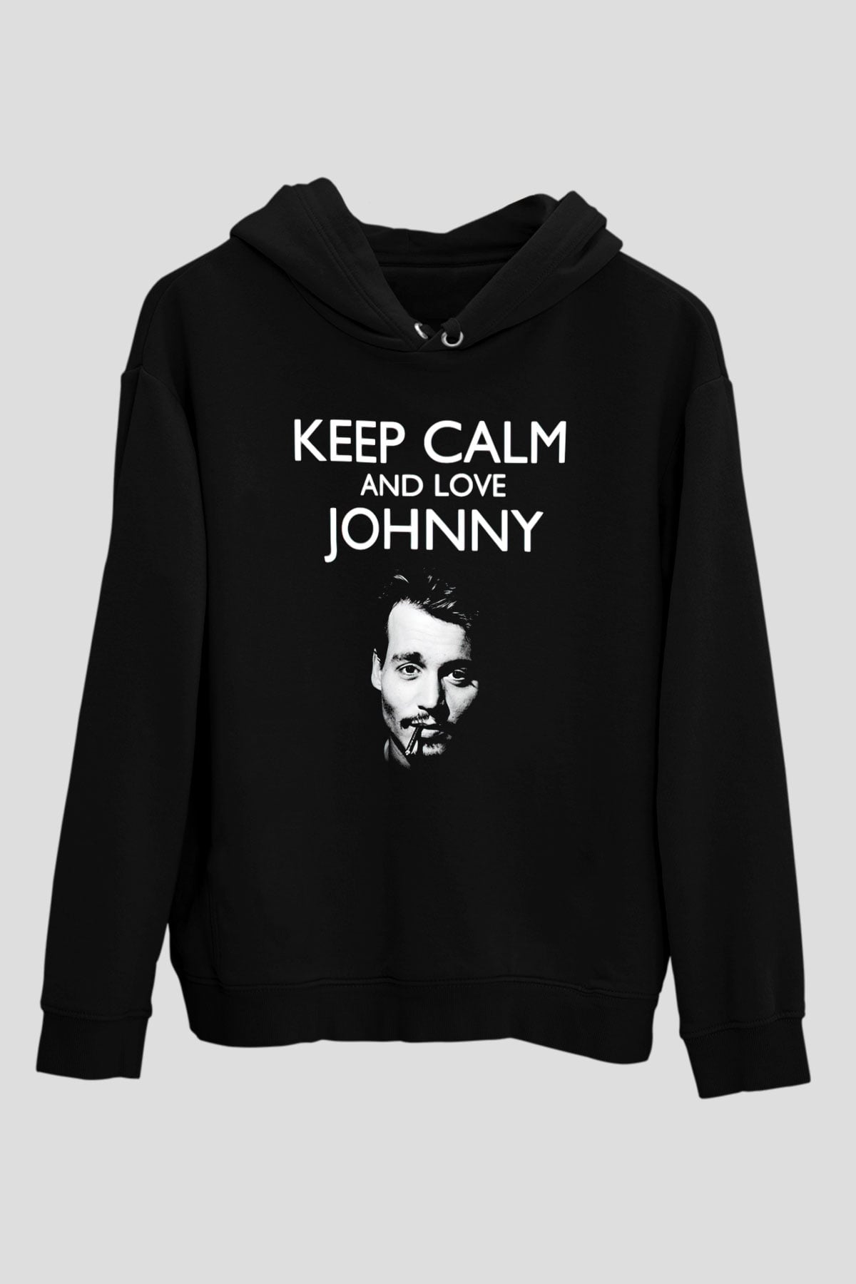 Johnny Depp Siyah Unisex Hoodie