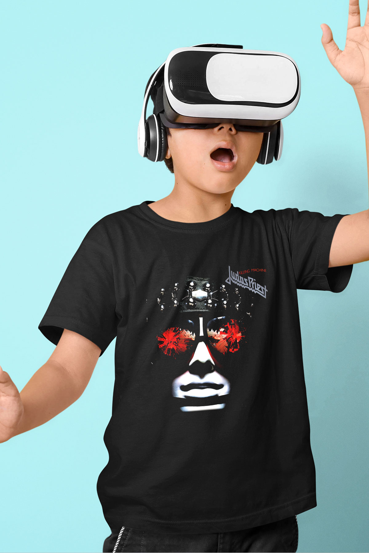 Judas Priest Baskılı Siyah Unisex Çocuk Tişört