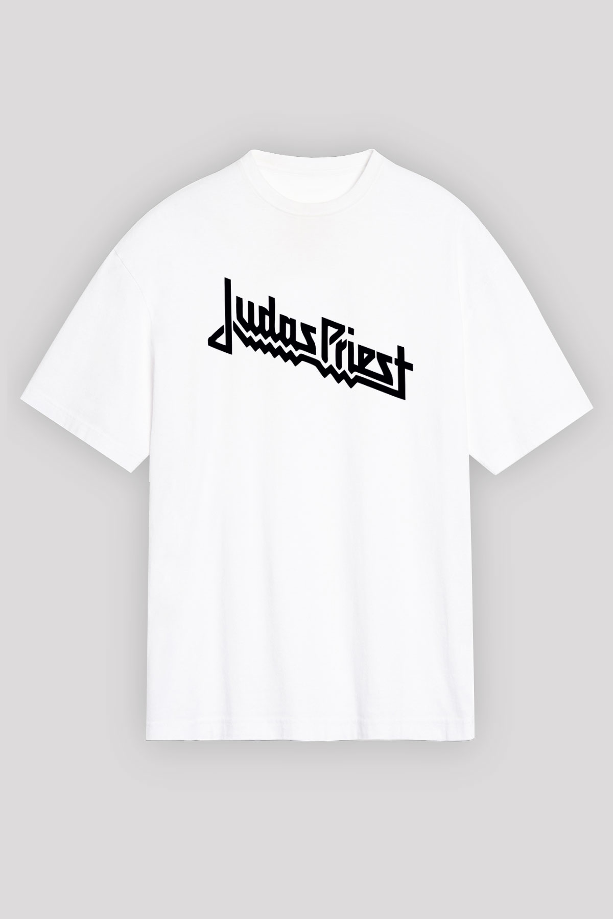 Judas Priest Beyaz Unisex Oversize Tişört T-Shirt