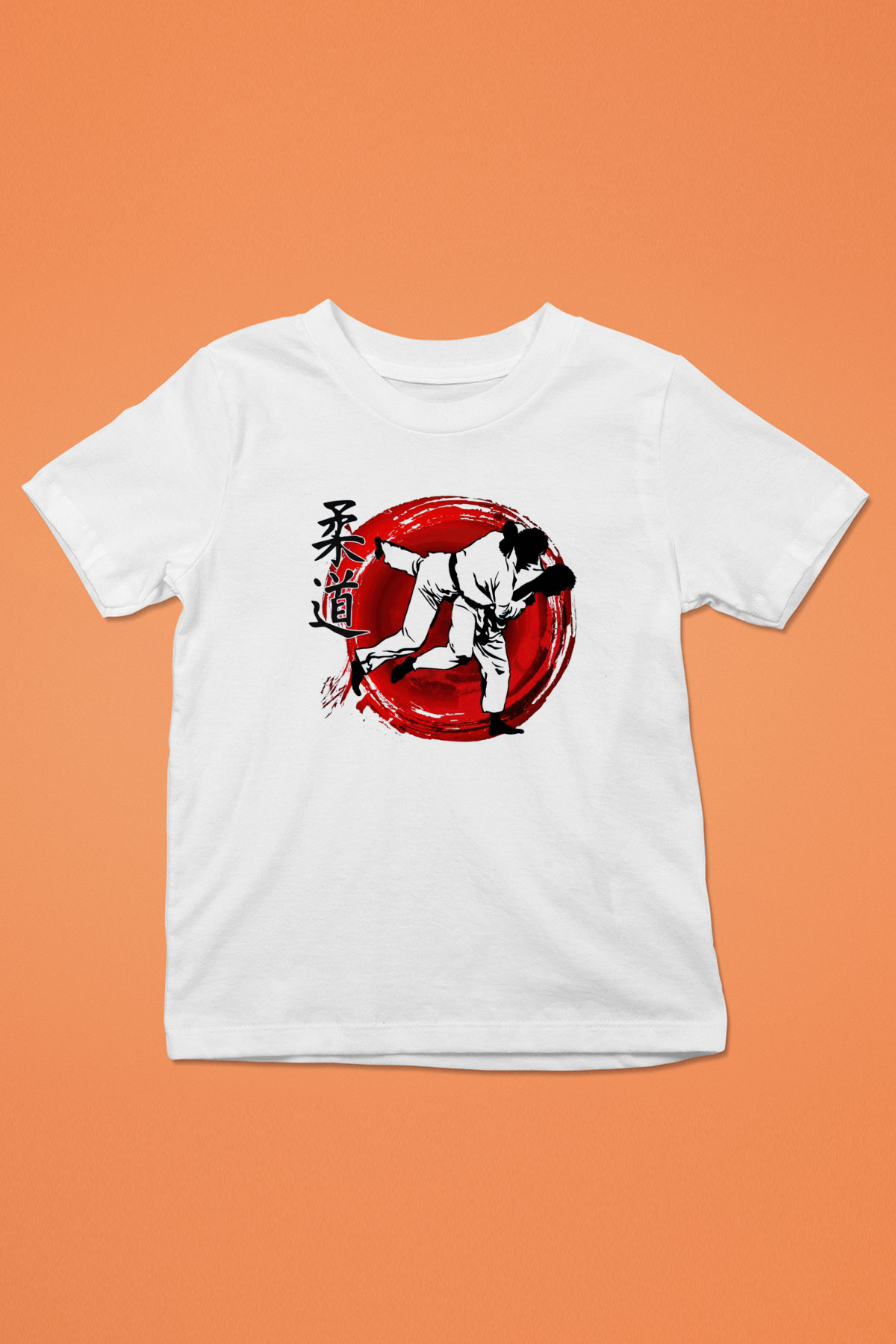 Judo Baskılı Beyaz Unisex Çocuk Tişört