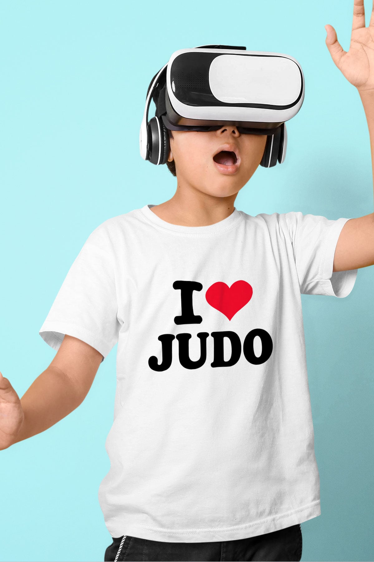 Judo Beyaz Unisex Çocuk Tişört