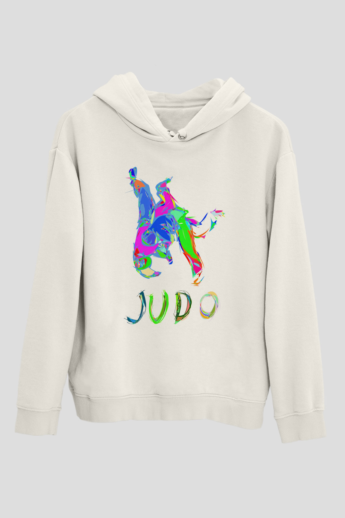 Judo Beyaz Unisex Hoodie