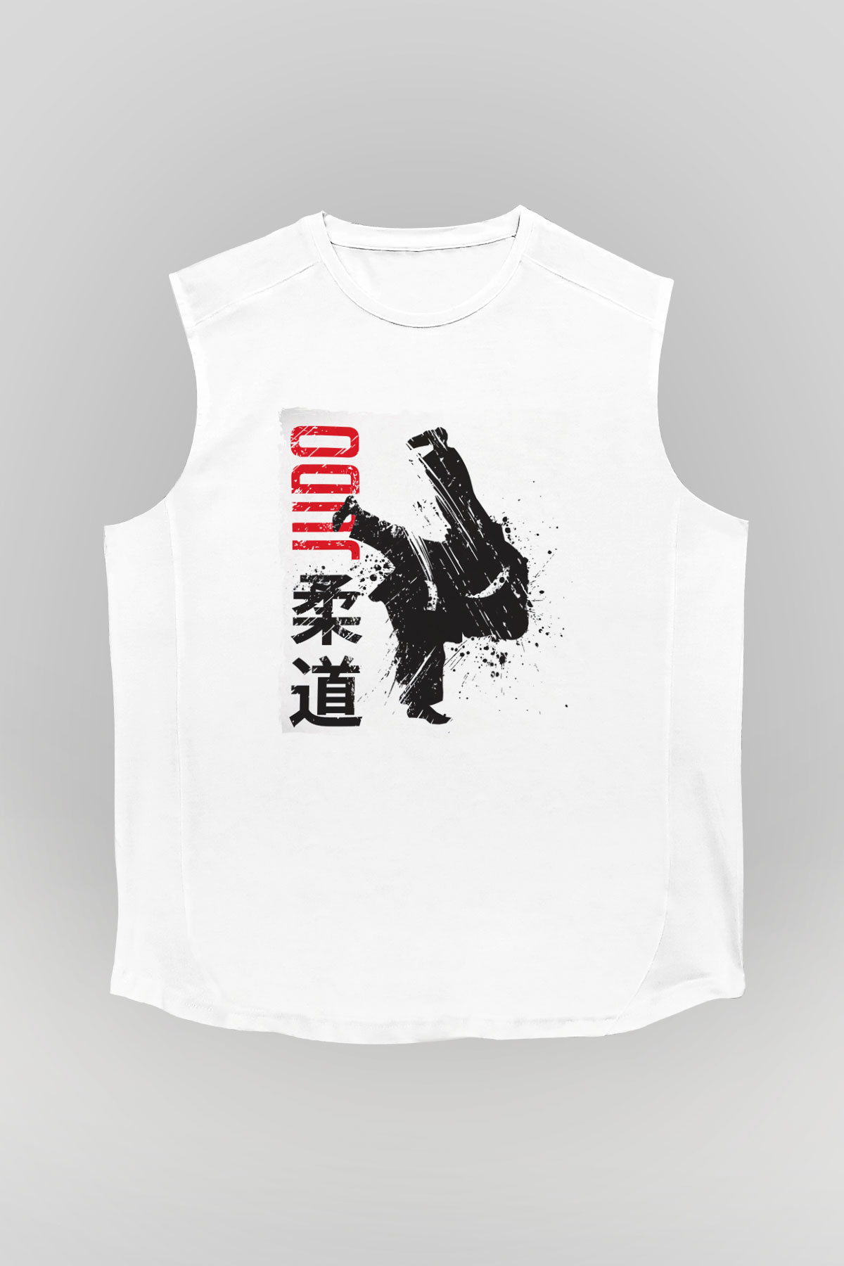 Judo Beyaz Unisex Kolsuz Tişört