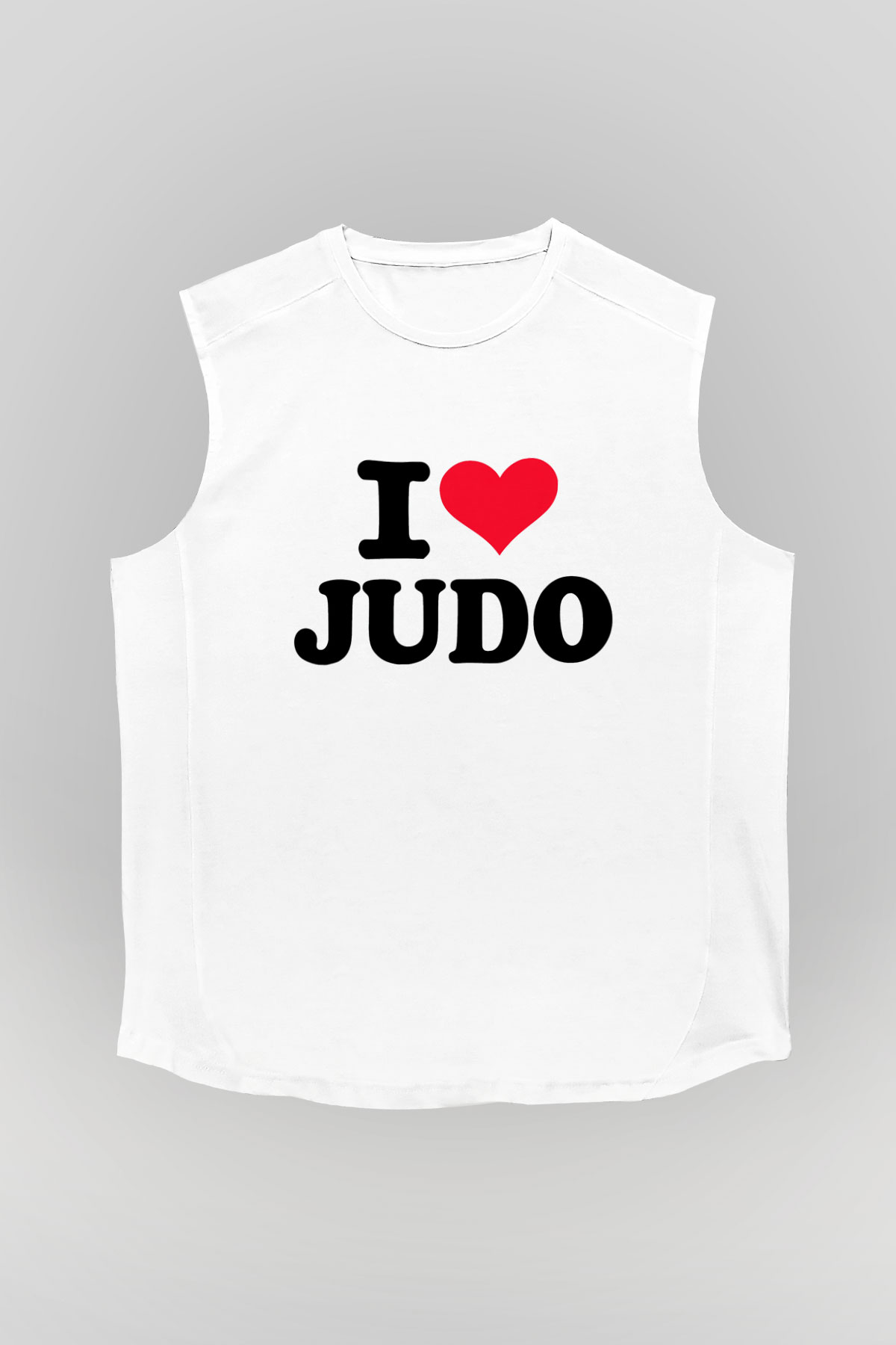Judo Beyaz Unisex Kolsuz Tişört
