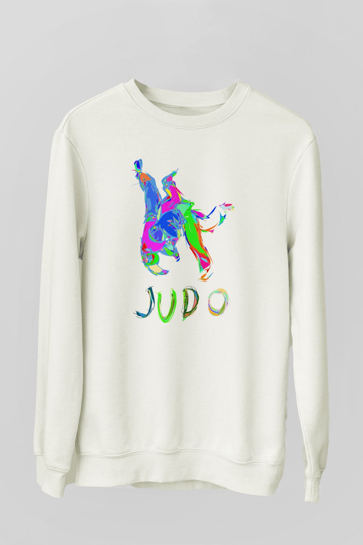 Judo Beyaz Unisex Sweatshirt