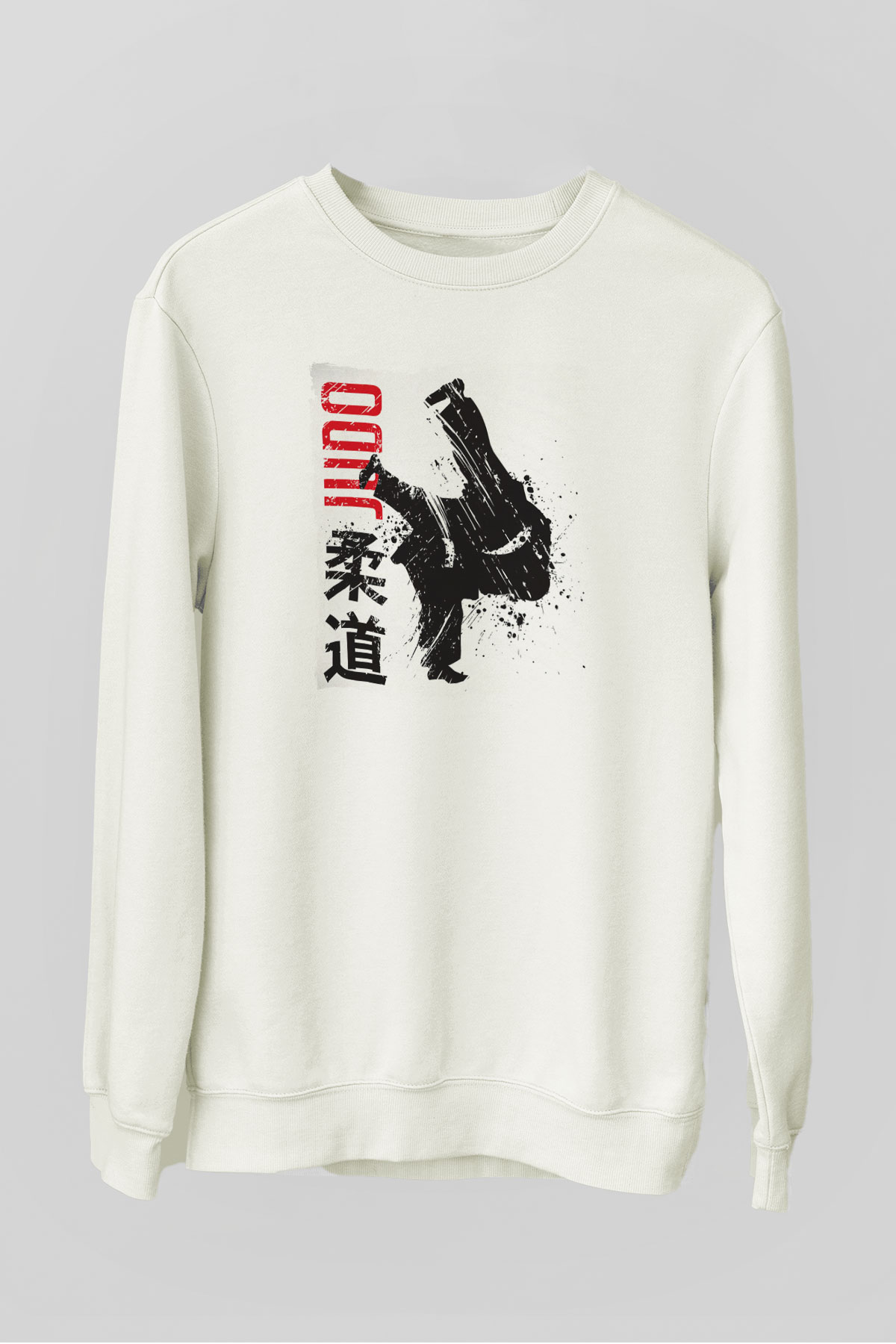 Judo Beyaz Unisex Sweatshirt
