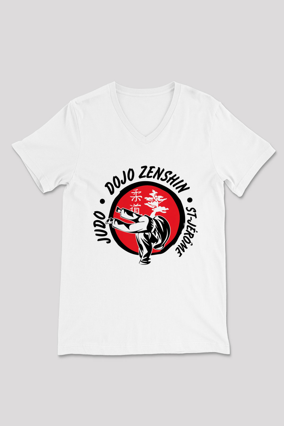 Judo Beyaz Unisex V Yaka Tişört