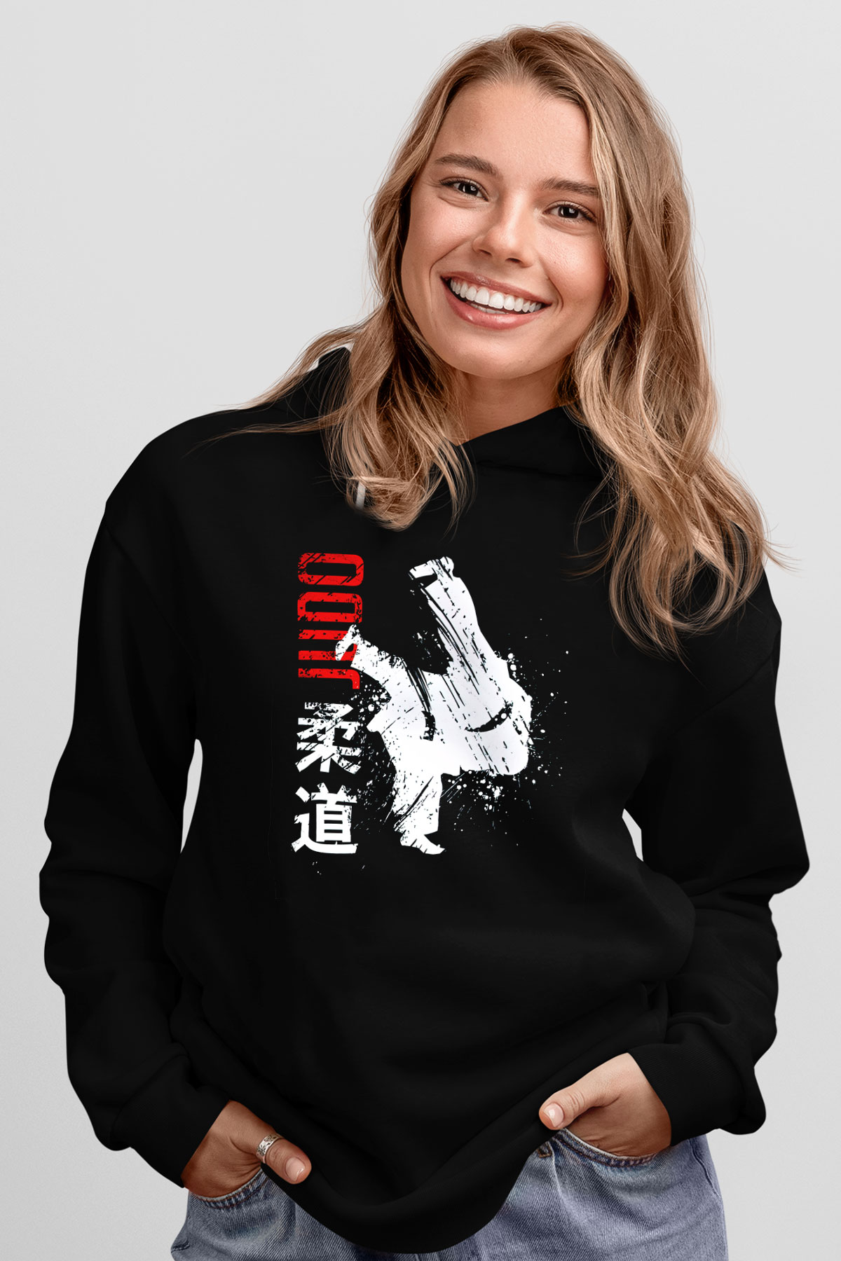 Judo Siyah Unisex Hoodie