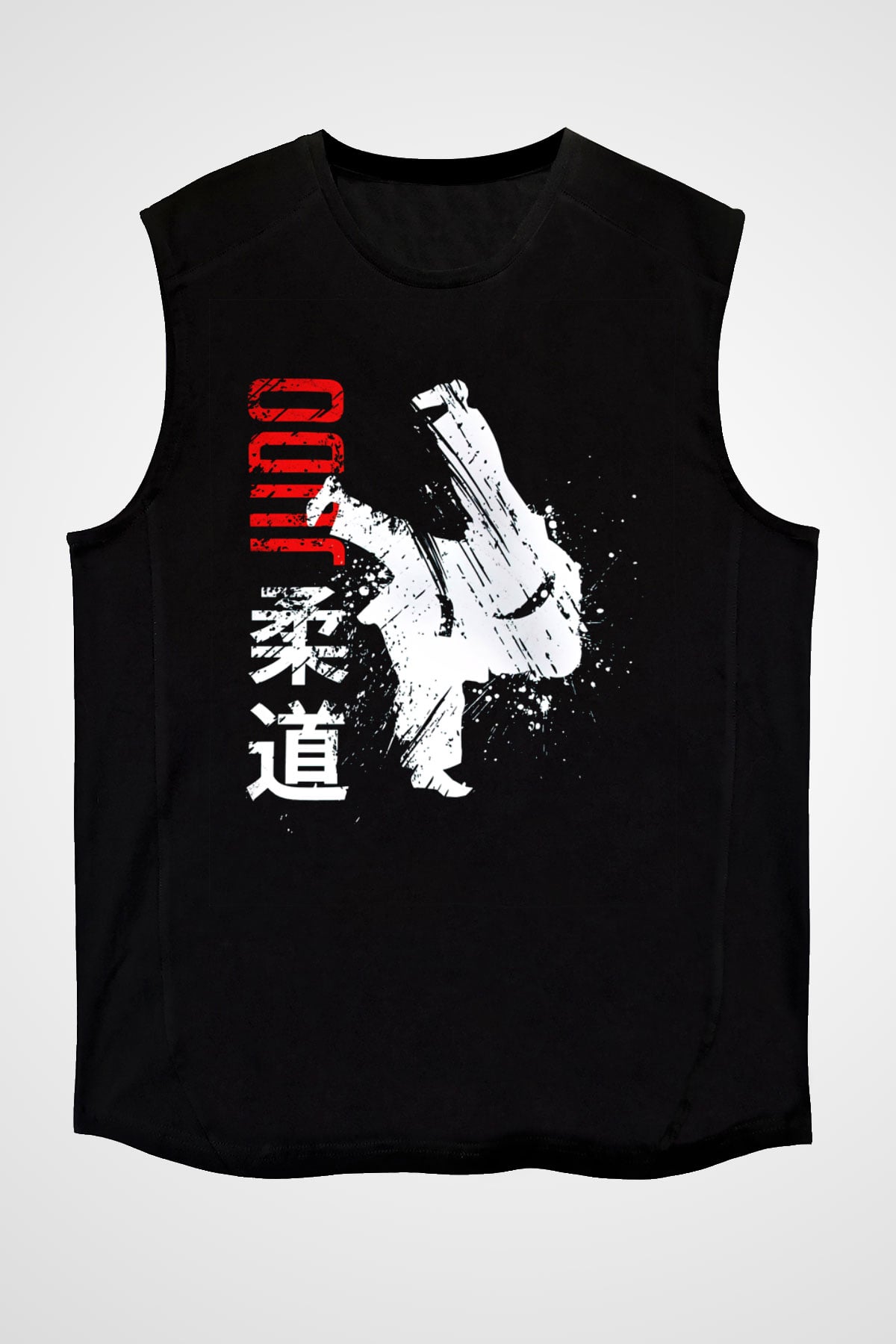 Judo Siyah Unisex Kolsuz Tişört