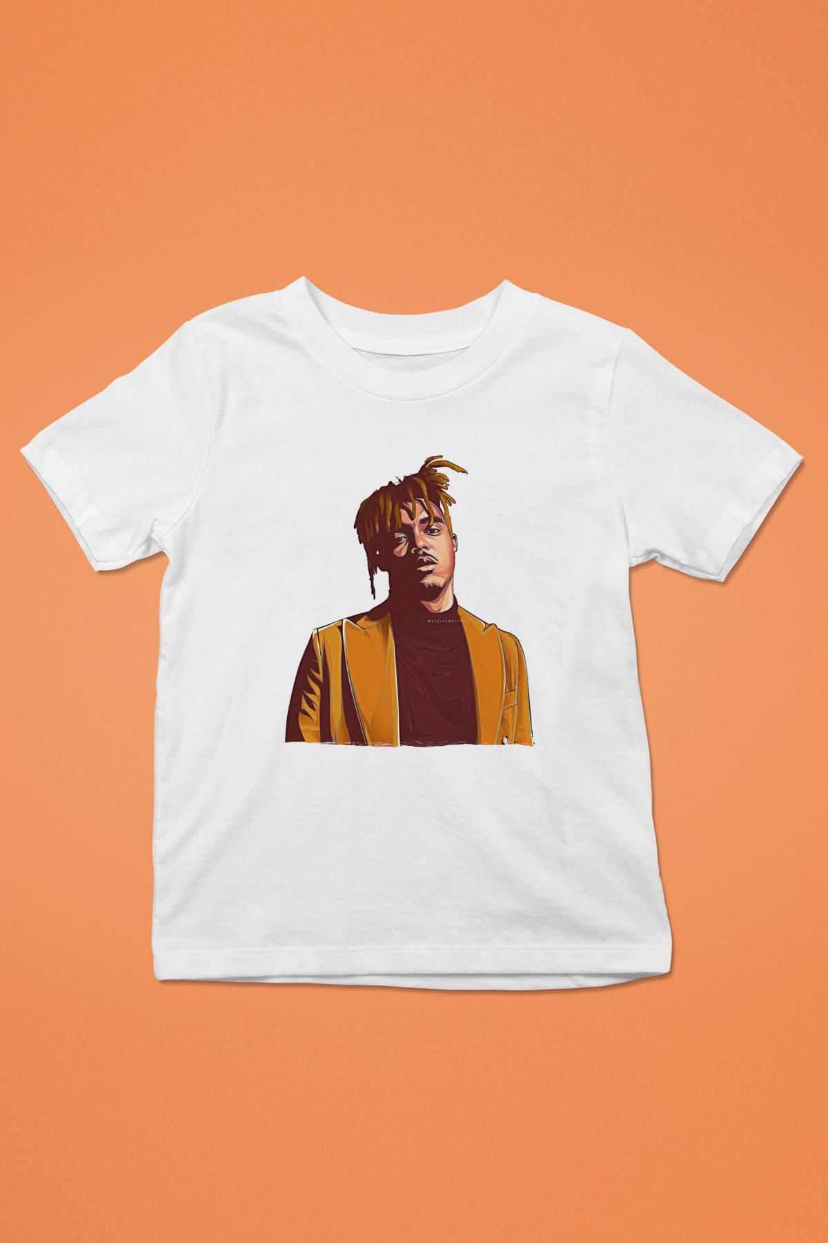 Juice Wrld Baskılı Beyaz Unisex Beyaz Çocuk Tişört - Tshirt