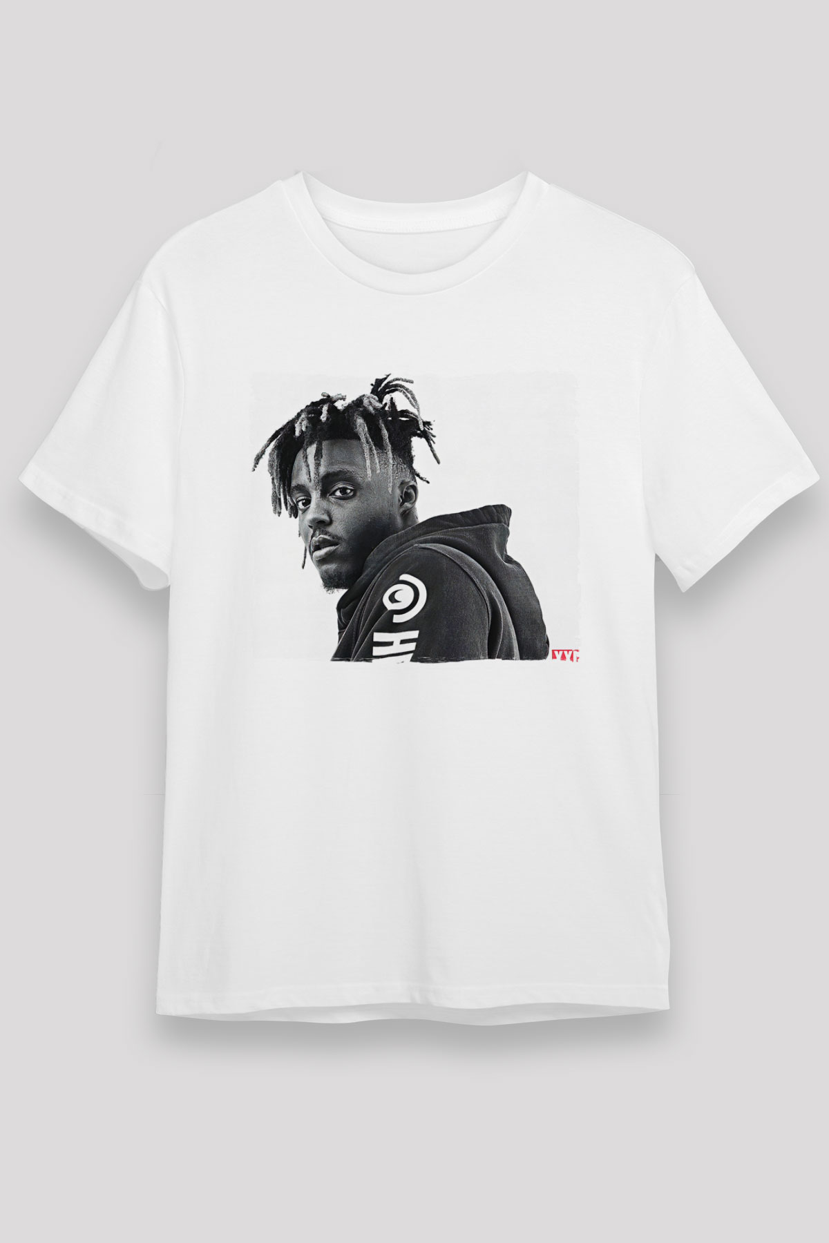 Juice Wrld Baskılı Unisex Beyaz Tişört - Tshirt