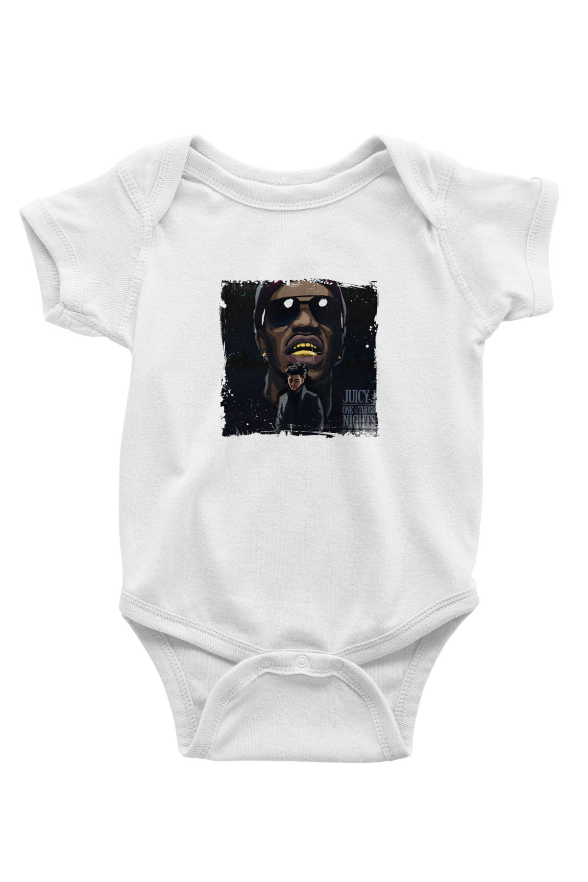 Juicy J Baskılı Unisex Beyaz Bebek Body - Zıbın