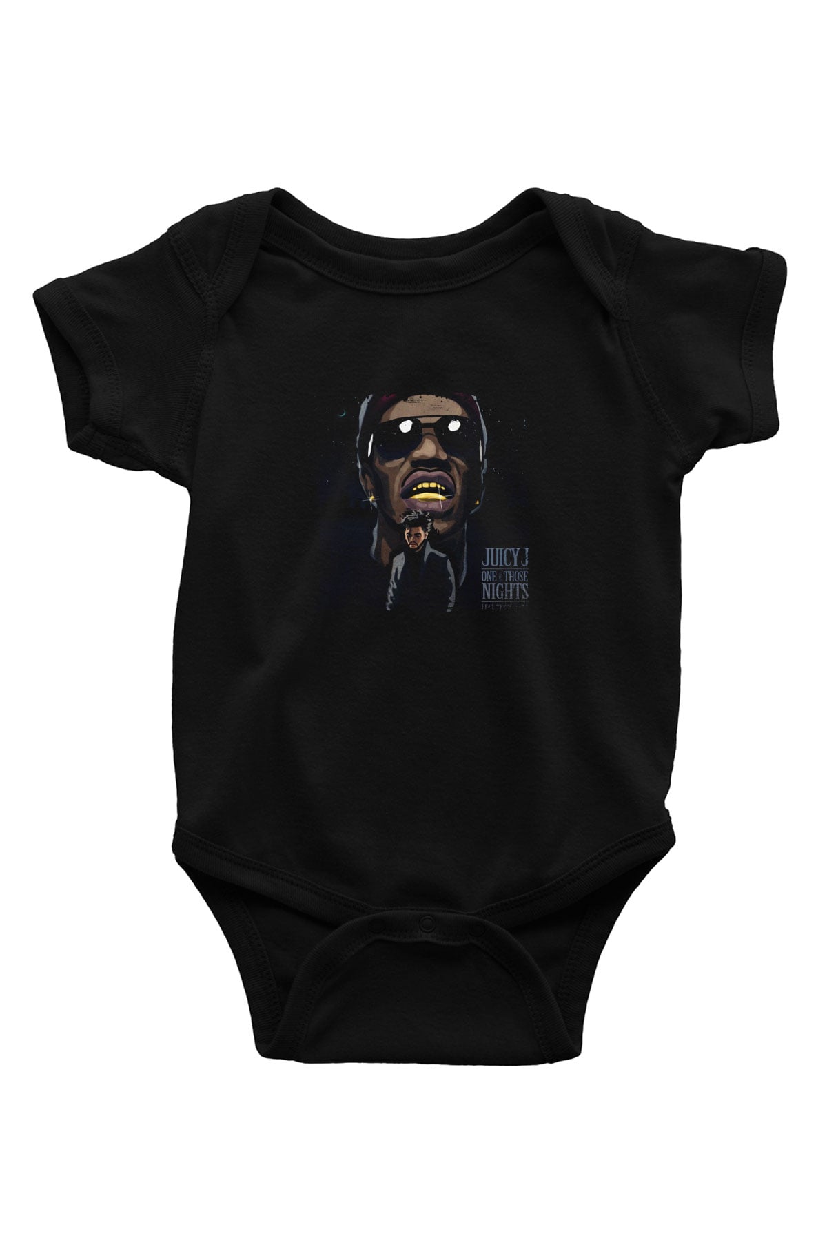 Juicy J Baskılı Unisex Siyah Bebek Body - Zıbın