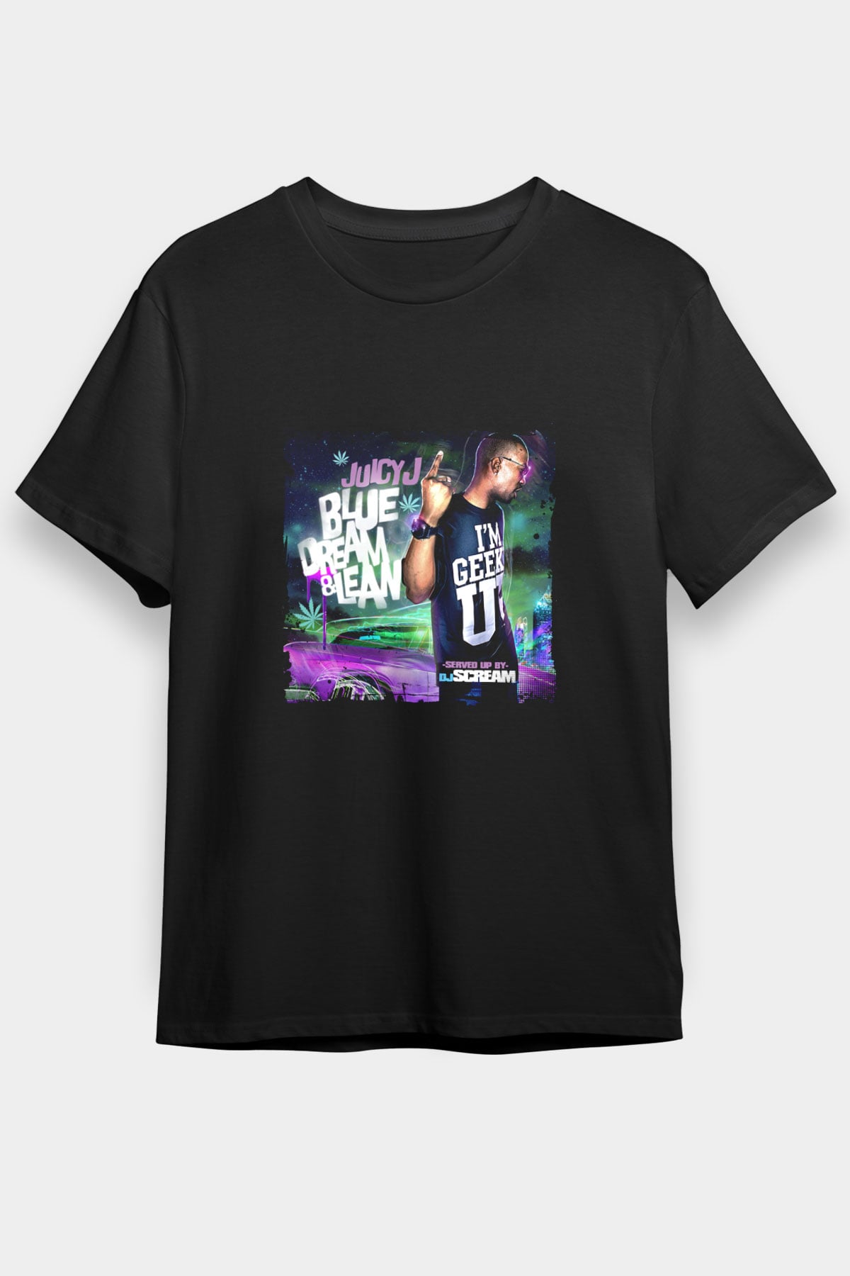 Juicy J Baskılı Unisex Siyah Tişört