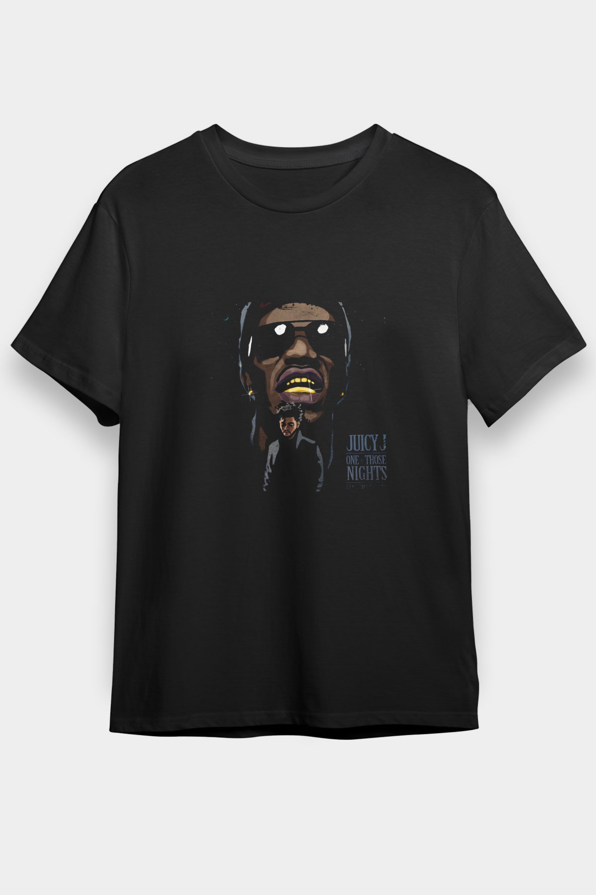Juicy J Baskılı Unisex Siyah Tişört