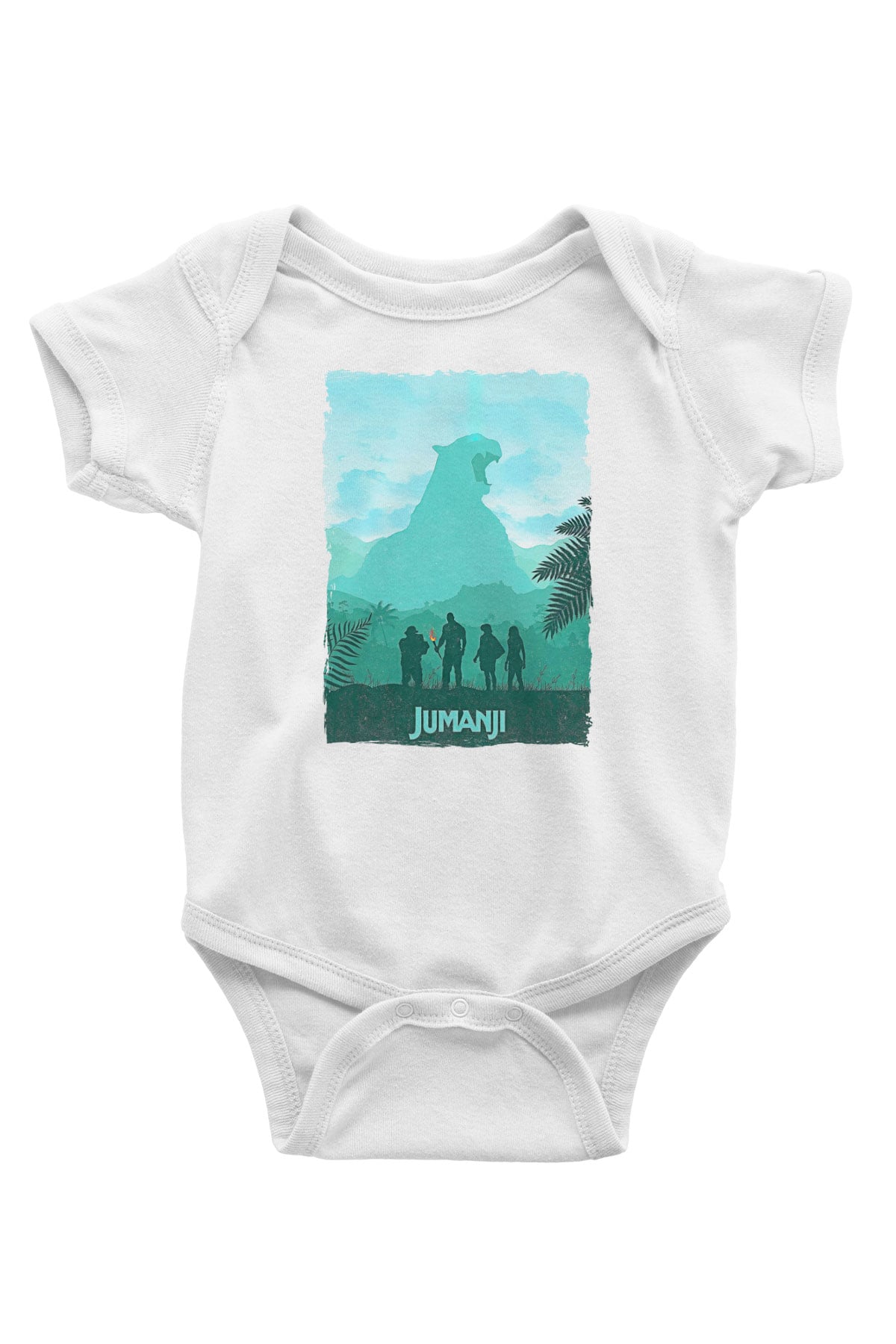 Jumanji Baskılı Beyaz Unisex Bebek Body - Zıbın