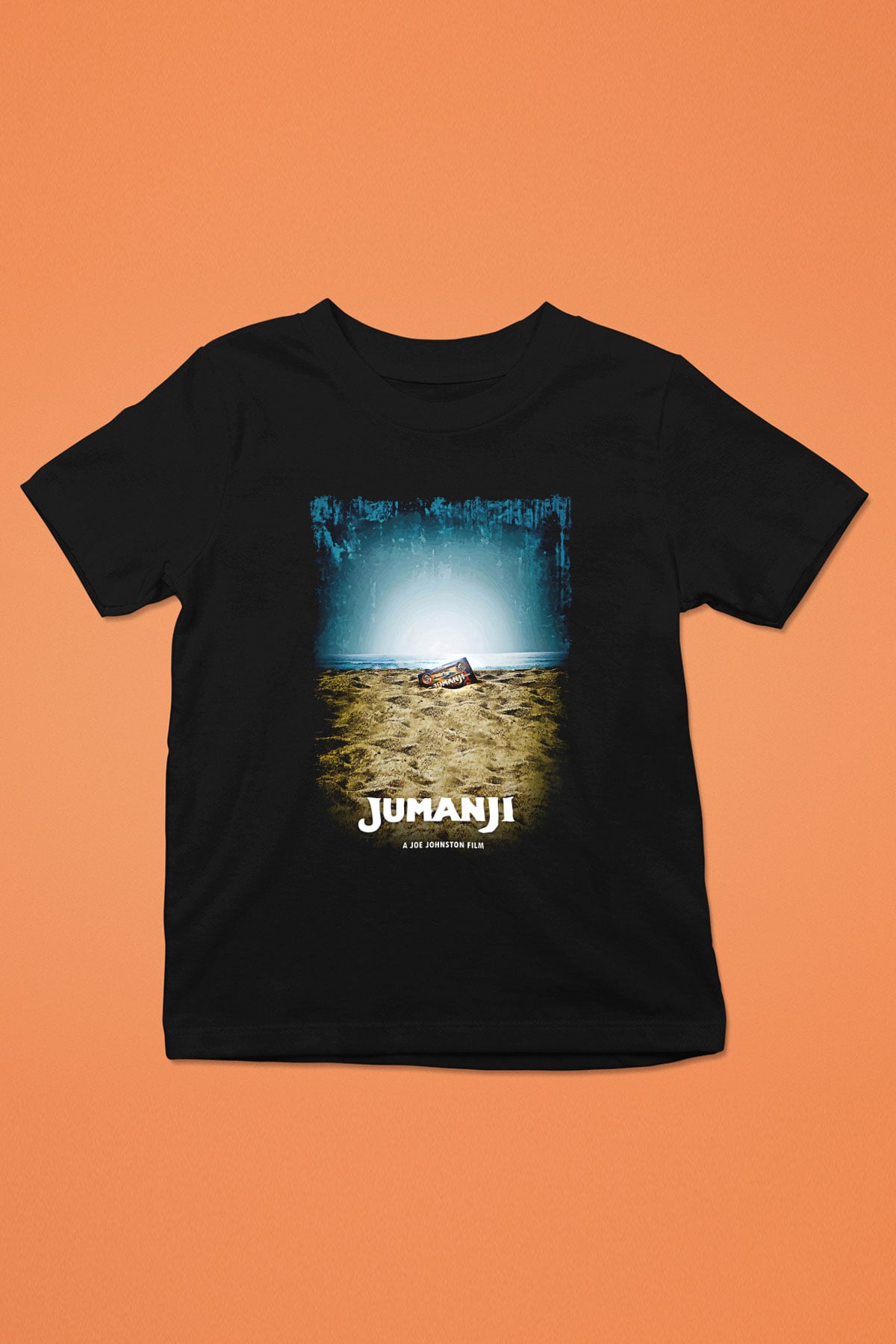 Jumanji Baskılı Unisex Siyah Çocuk Tişört - Tshirt