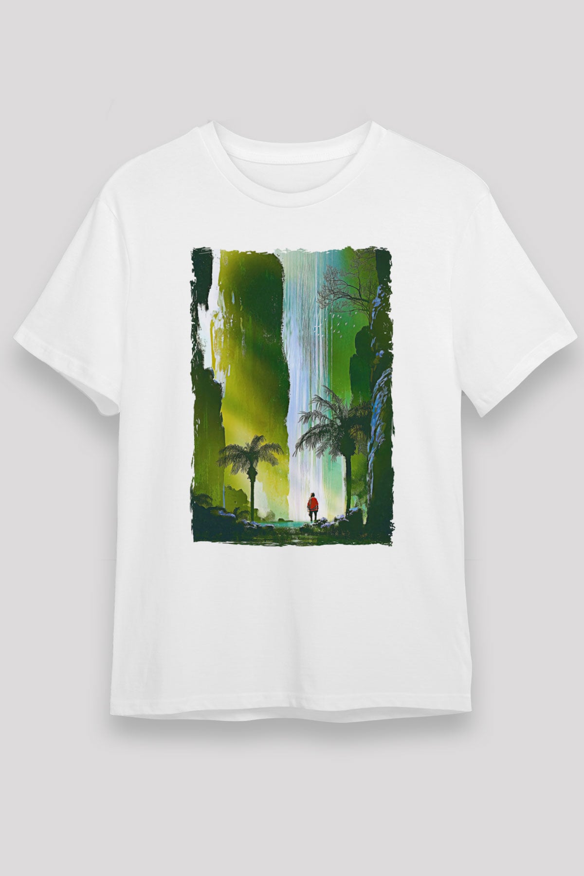 Jumanji Unisex Baskılı Beyaz Tişört - Tshirt