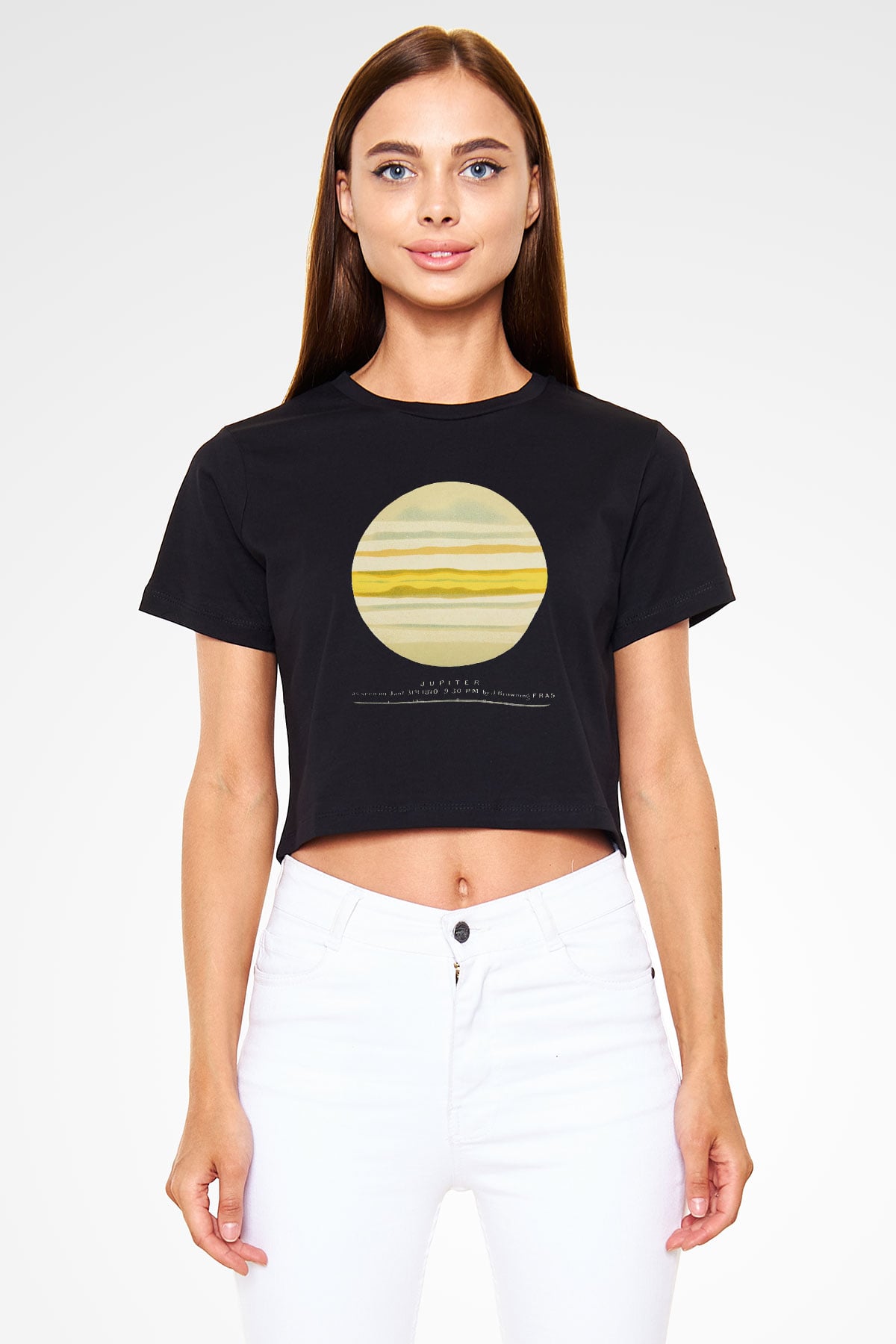 Jüpiter Siyah Crop Top Tişört