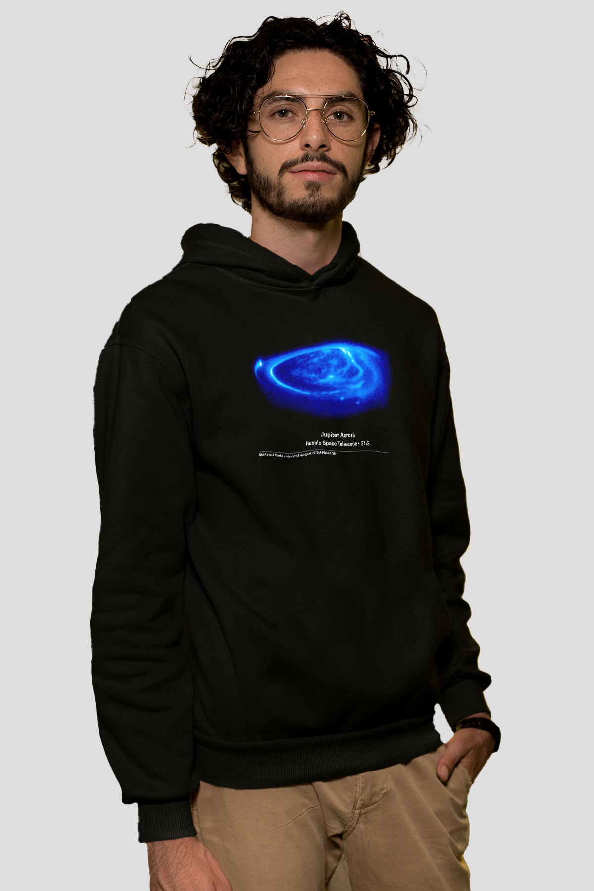 Jüpiter Siyah Unisex Kapüşonlu Sweatshirt
