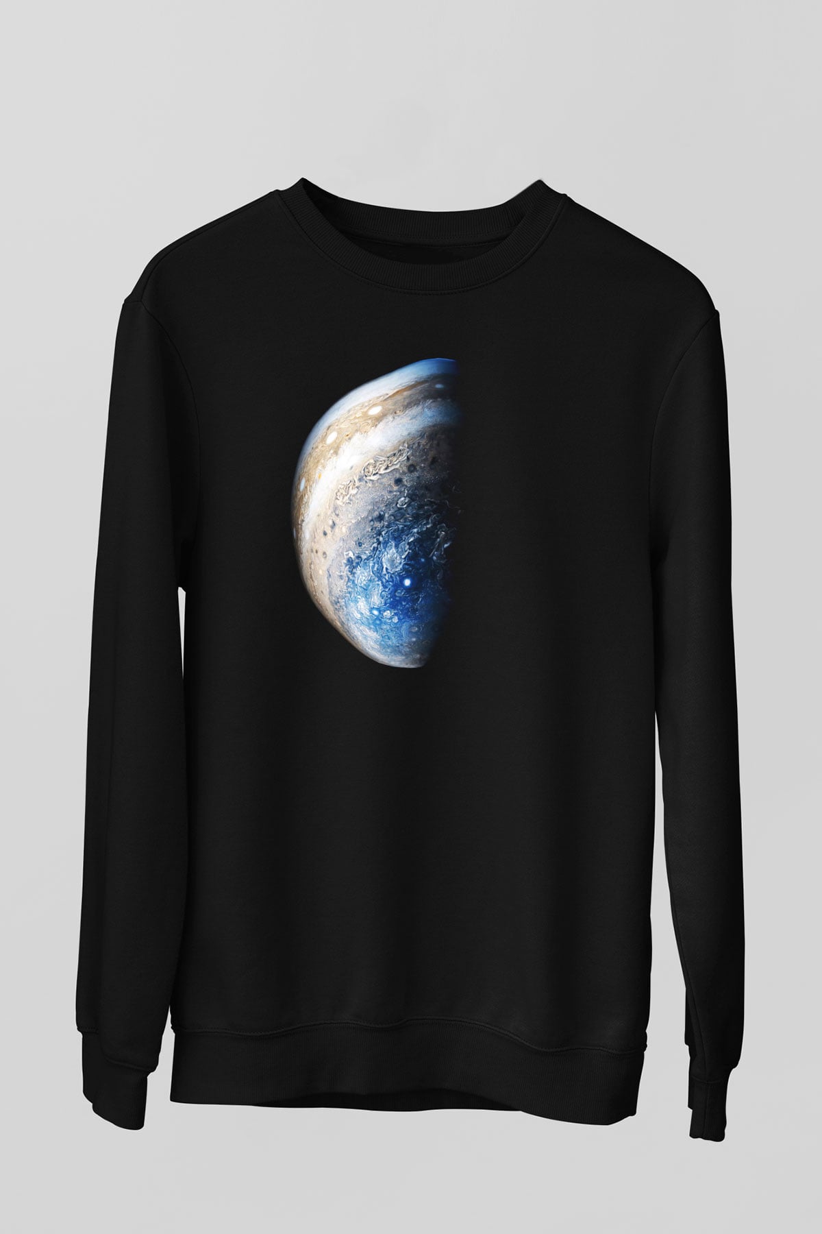 Jüpiter Siyah Unisex Sweatshirt