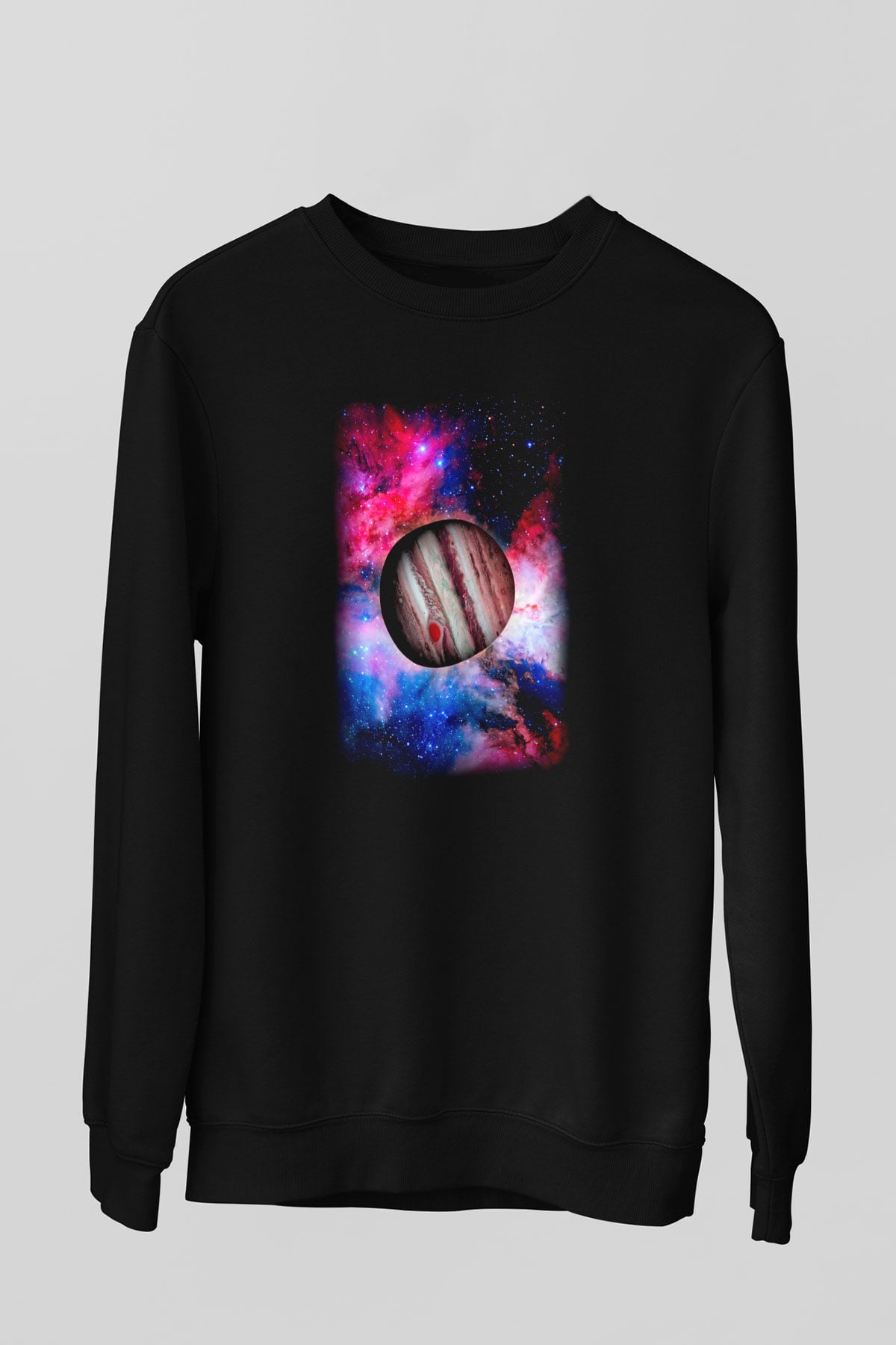 Jüpiter Siyah Unisex Sweatshirt