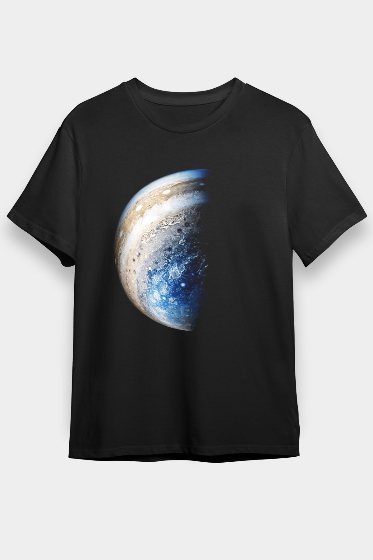 Jüpiter Siyah Unisex Tişört T-Shirt - TişörtFabrikası