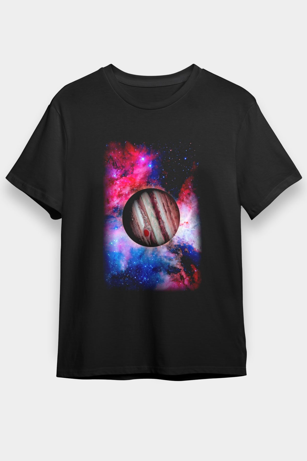 Jüpiter Siyah Unisex Tişört T-Shirt - TişörtFabrikası