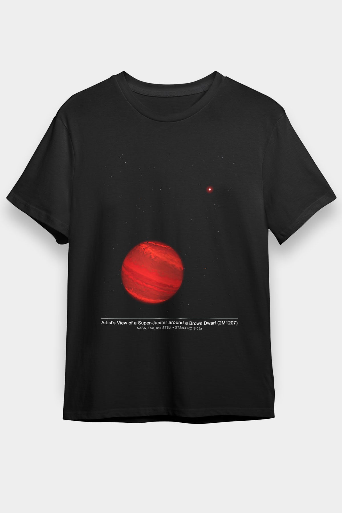 Jüpiter Siyah Unisex Tişört T-Shirt - TişörtFabrikası