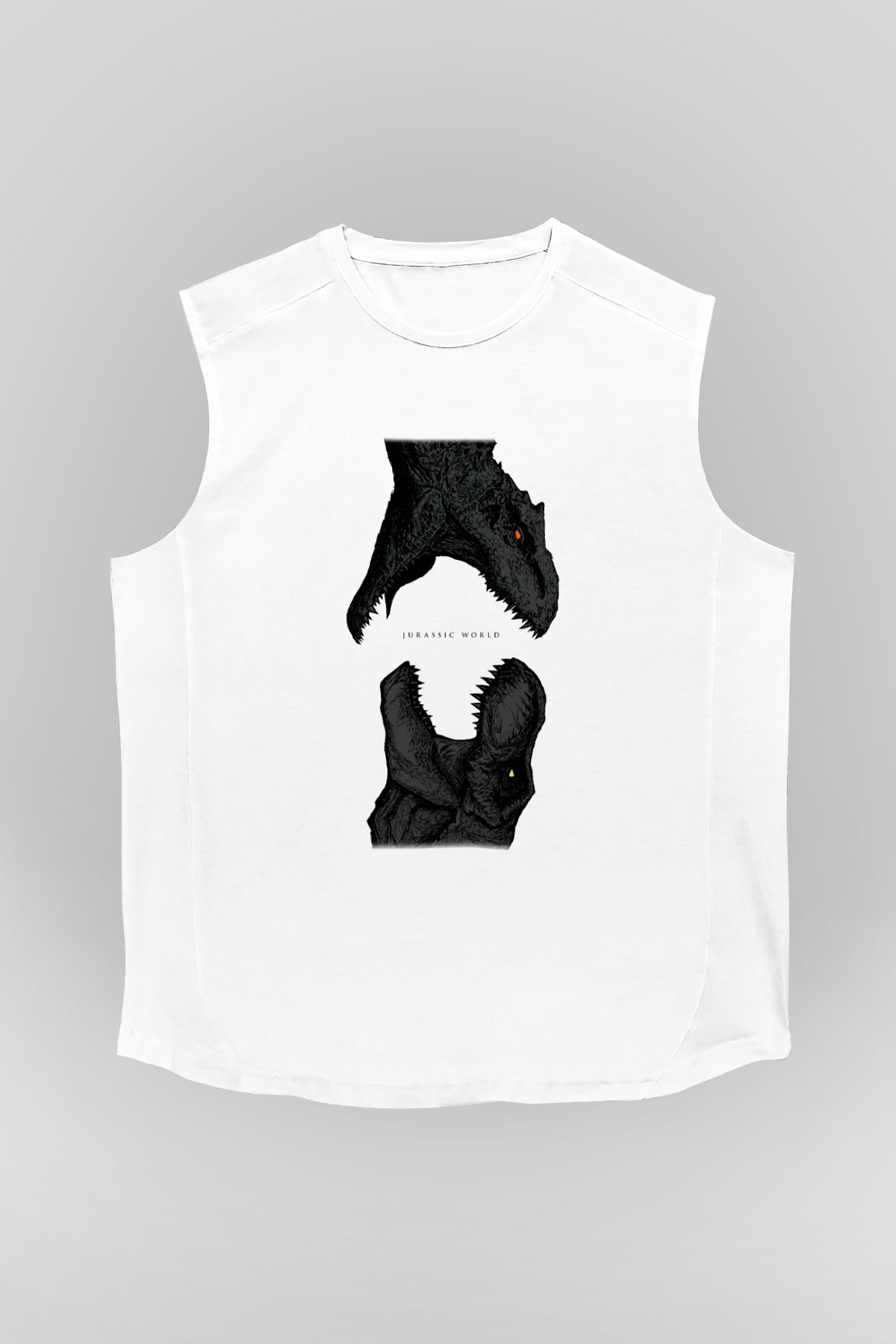 Jurassic Park Beyaz Unisex Kolsuz Tişört