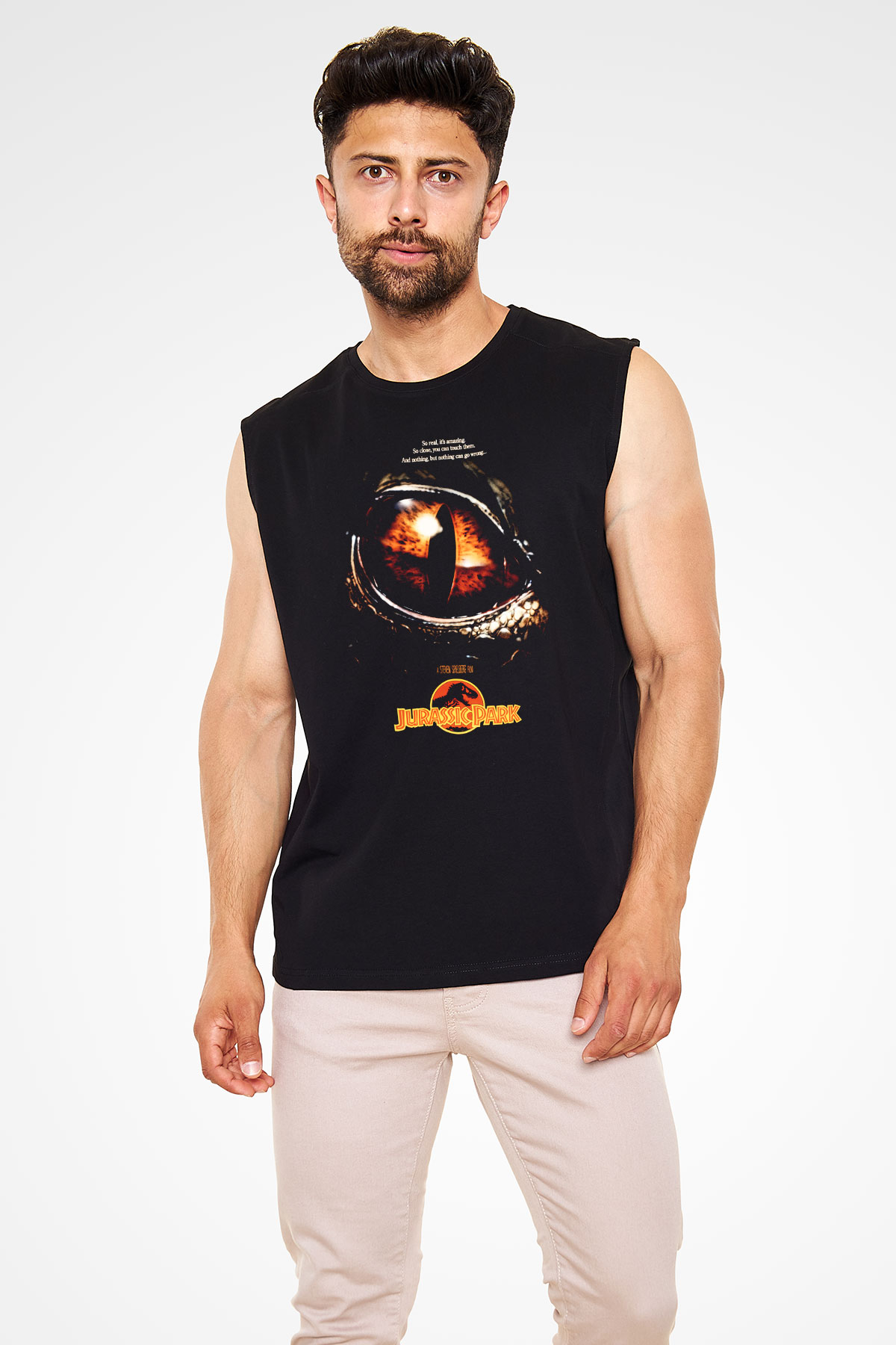 Jurassic Park Siyah Unisex Kolsuz Tişört