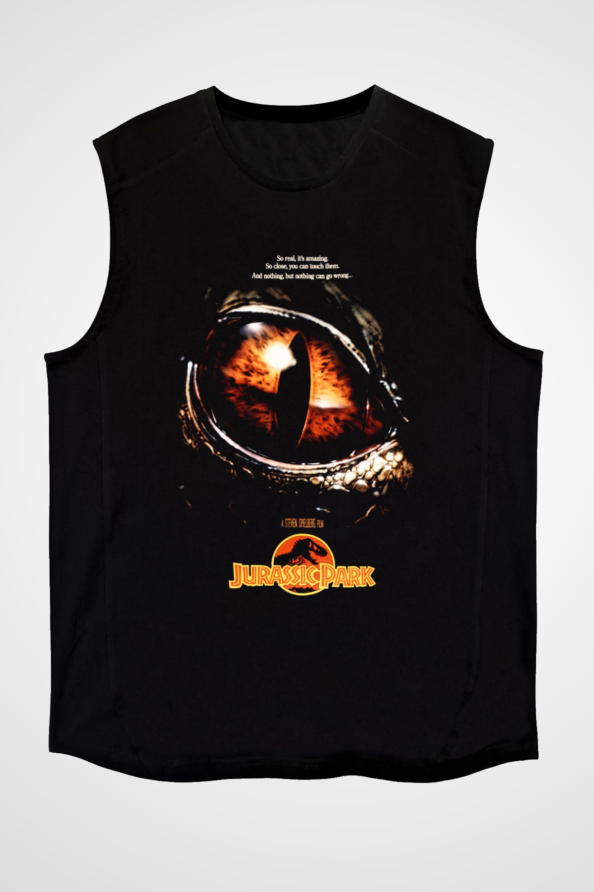 Jurassic Park Siyah Unisex Kolsuz Tişört