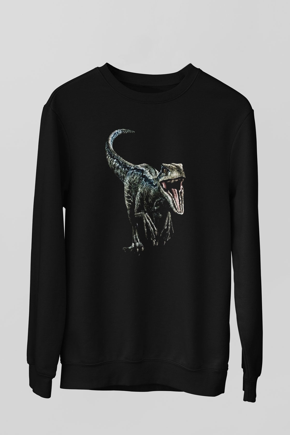 Jurassic Park Siyah Unisex Sweatshirt