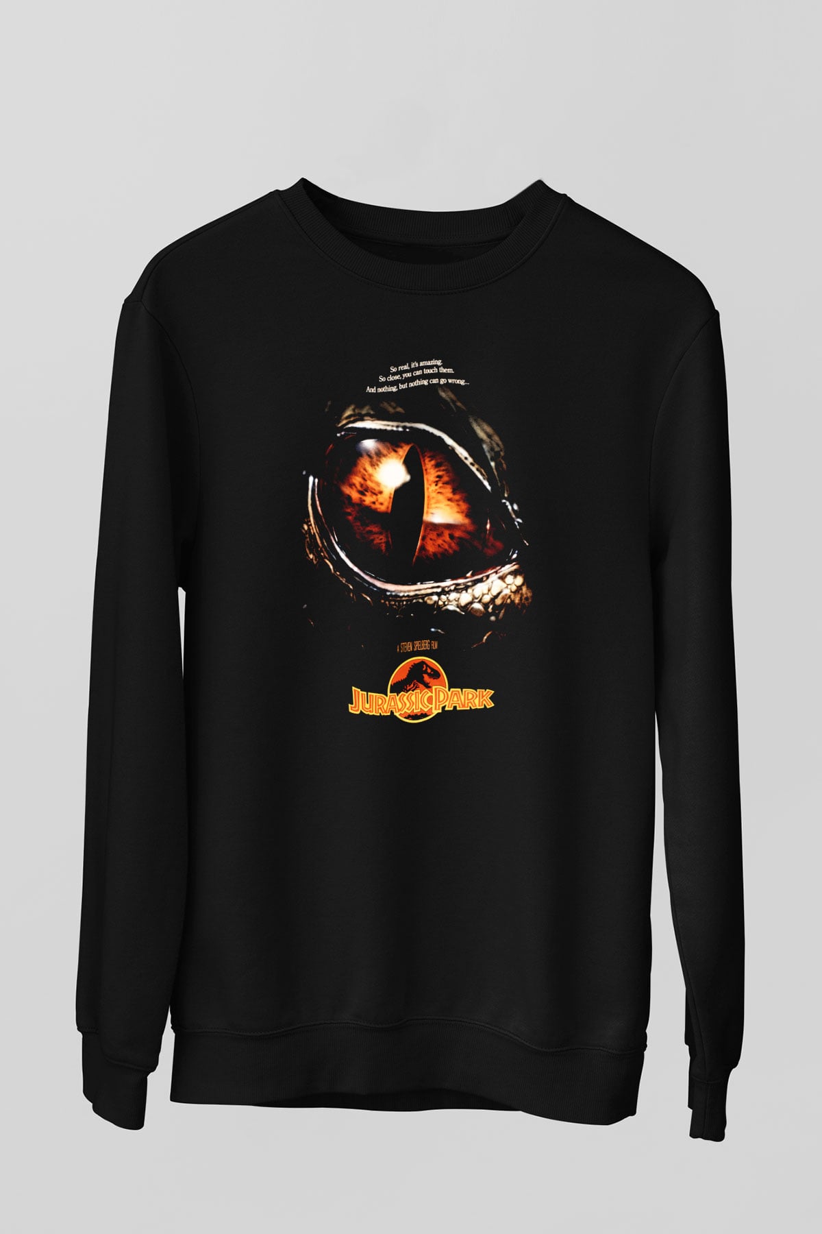 Jurassic Park Siyah Unisex Sweatshirt