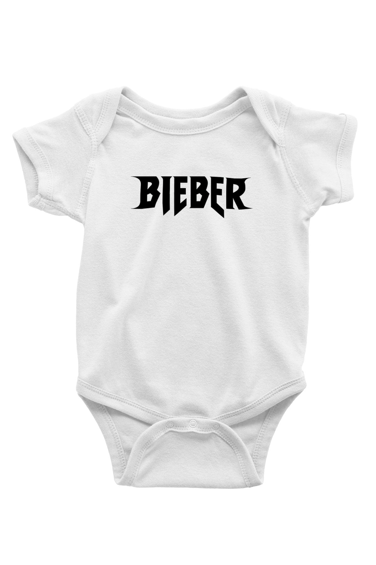 Justin Bieber Baskılı Beyaz Unisex Bebek Body - Zıbın
