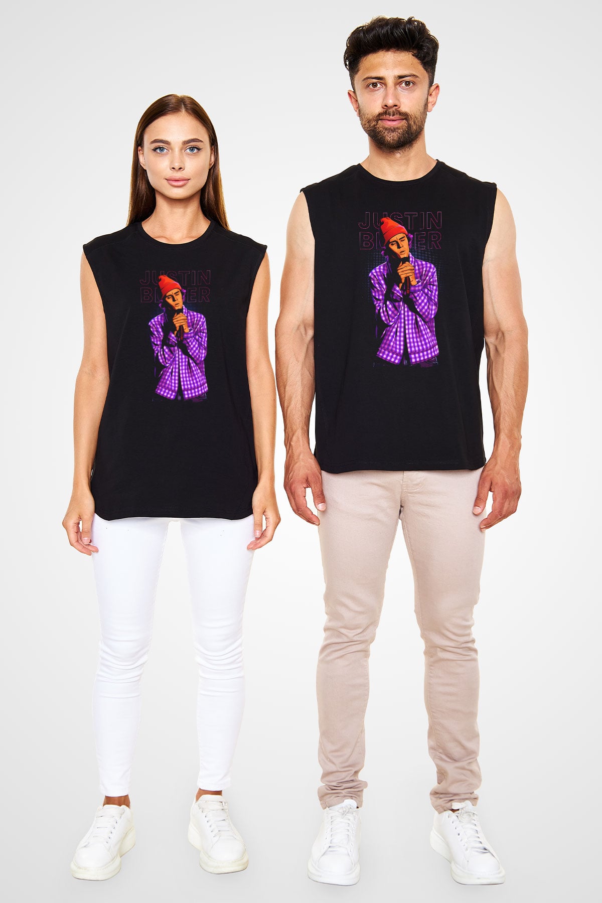 Justin Bieber Siyah Unisex Kolsuz Tişört