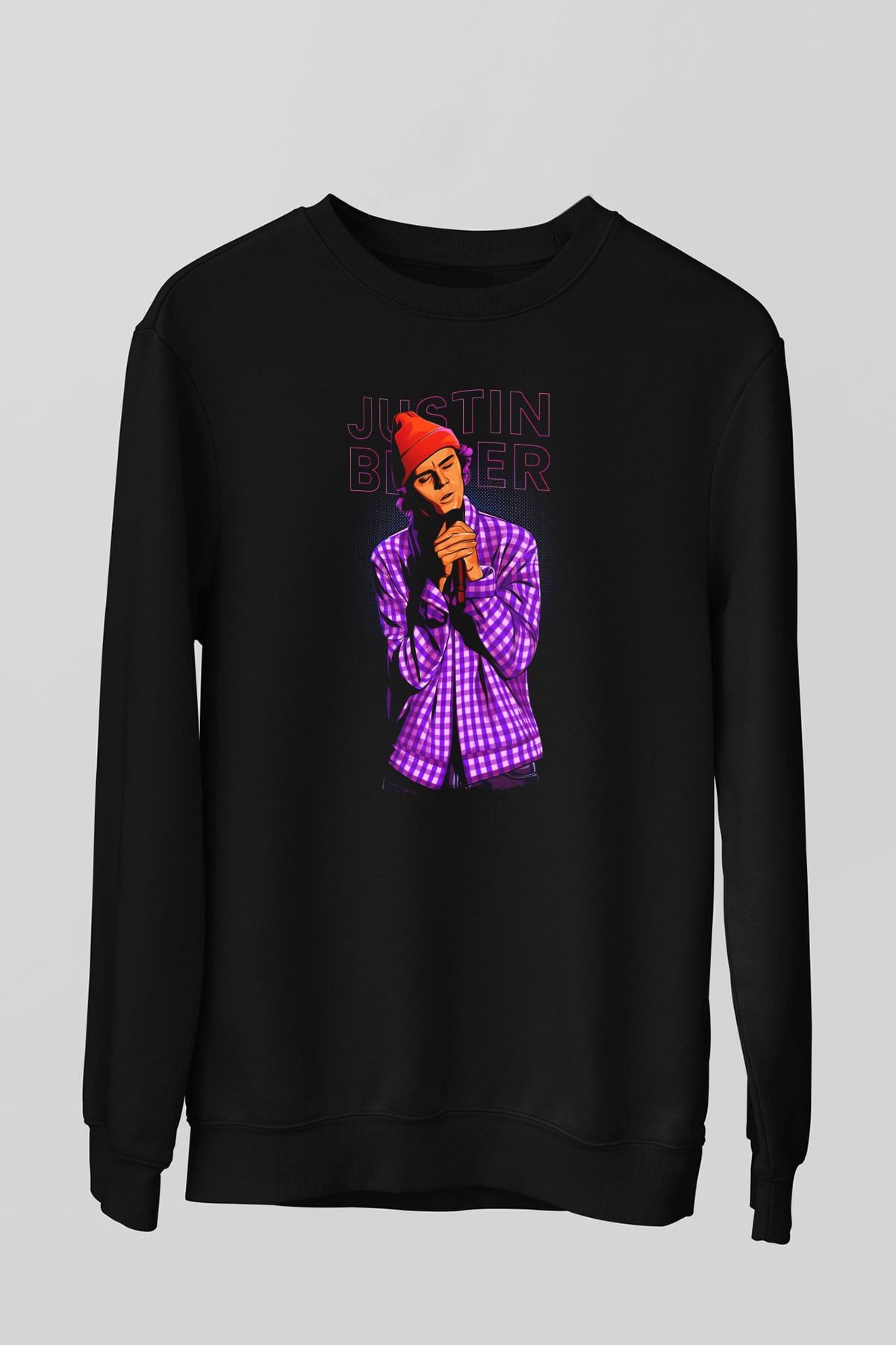 Justin Bieber Siyah Unisex Sweatshirt