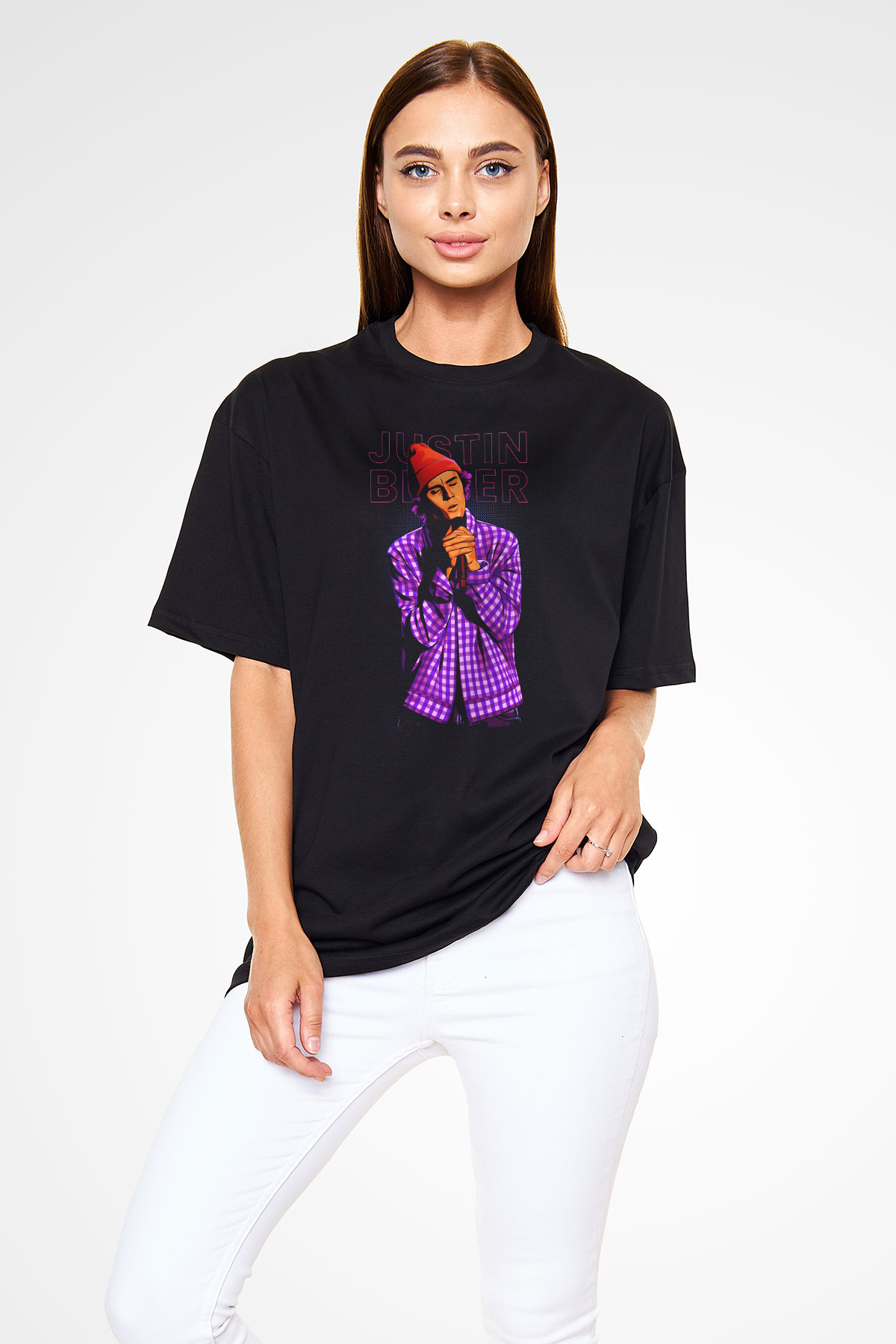 Justin Bieber Siyah Unisex Tişört T-Shirt - TişörtFabrikası
