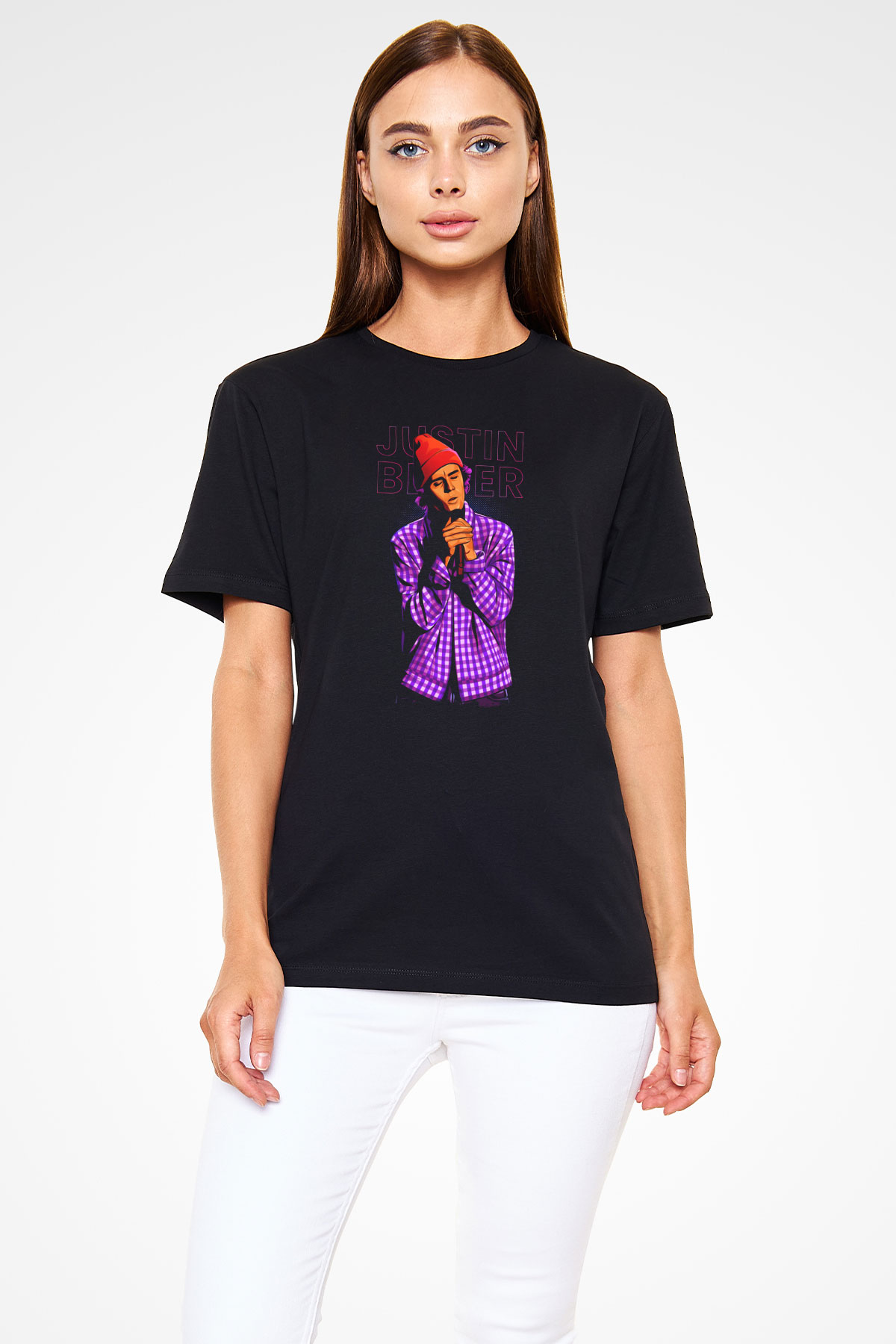 Justin Bieber Siyah Unisex Tişört T-Shirt - TişörtFabrikası