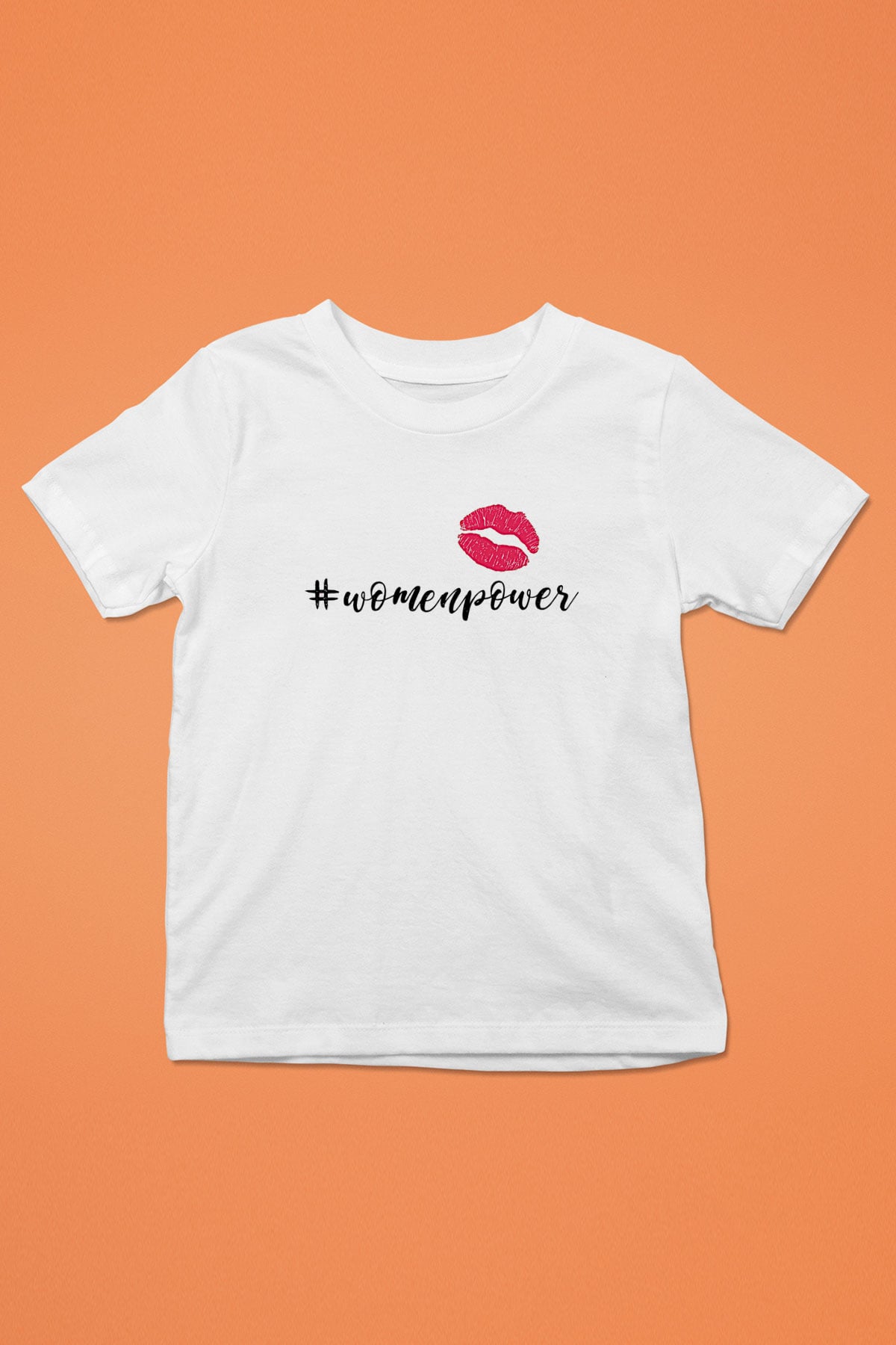 Kadınlar Günü Baskılı Beyaz Unisex Beyaz Çocuk Tişört - Tshirt