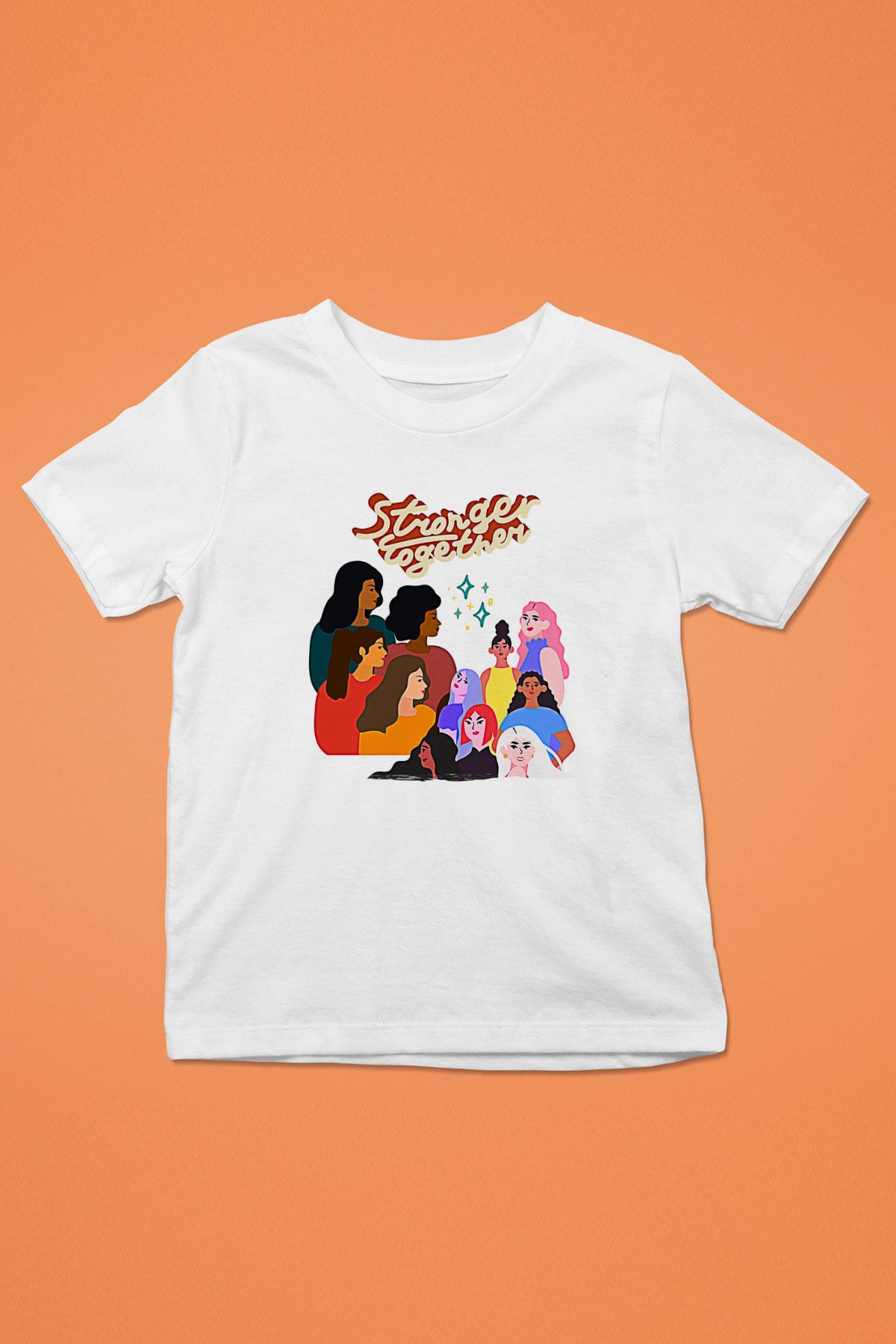 Kadınlar Günü Baskılı Beyaz Unisex Beyaz Çocuk Tişört - Tshirt
