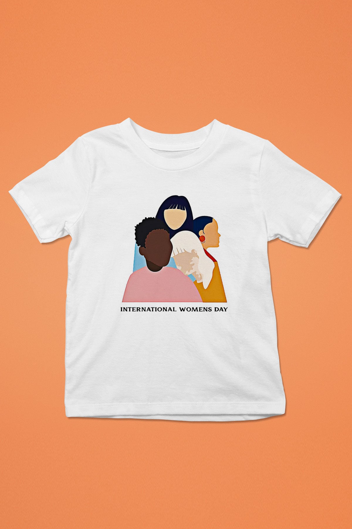 Kadınlar Günü Baskılı Beyaz Unisex Beyaz Çocuk Tişört - Tshirt
