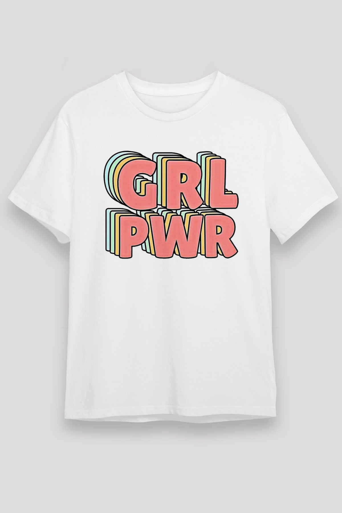 Kadınlar Günü Baskılı Unisex Beyaz Tişört - Tshirt