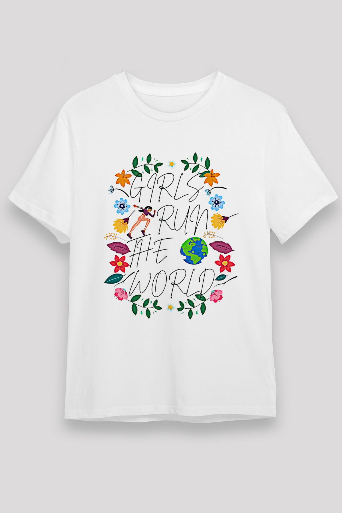 Kadınlar Günü Baskılı Unisex Beyaz Tişört - Tshirt