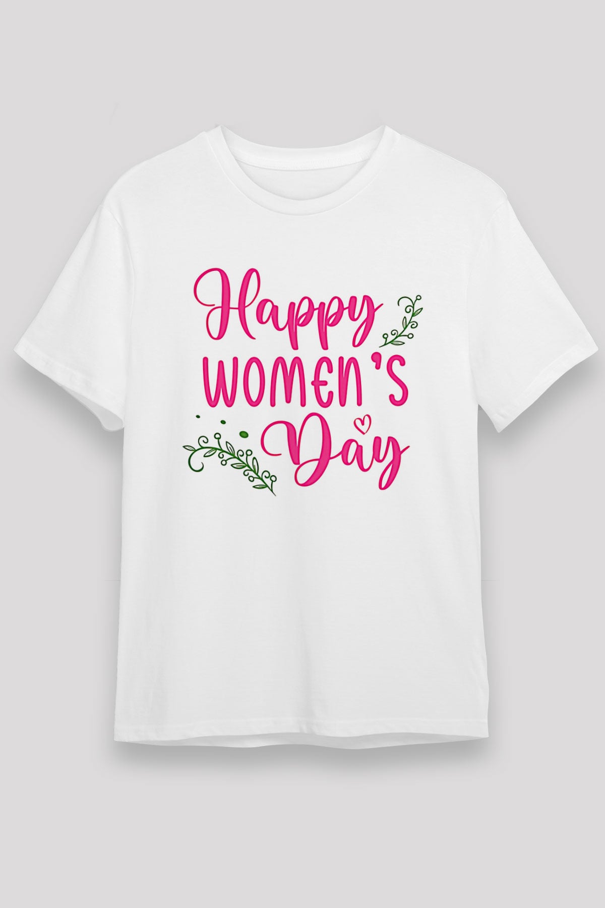 Kadınlar Günü Baskılı Unisex Beyaz Tişört - Tshirt